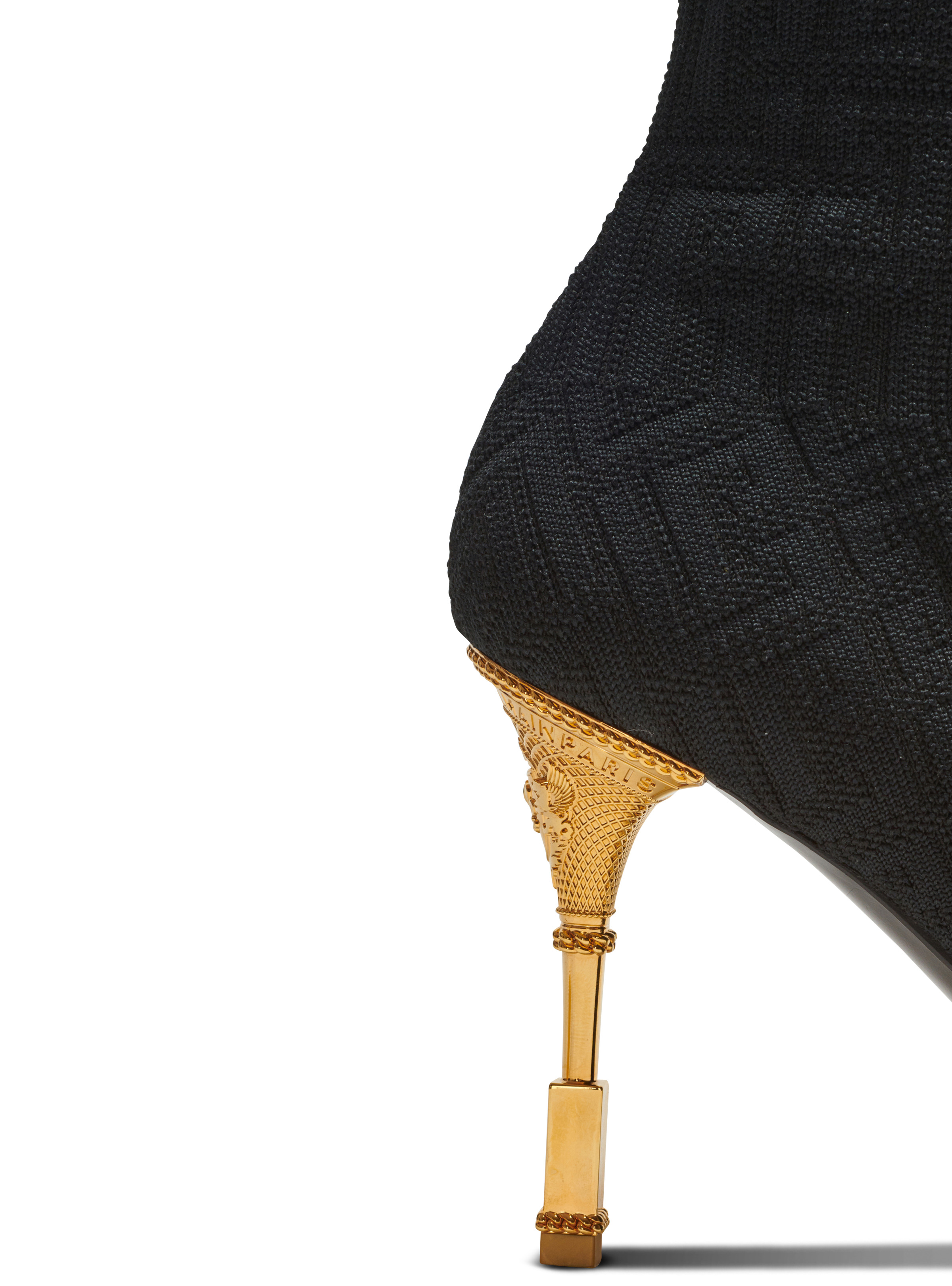 Moneta monogrammed knit thigh-high boots - 4