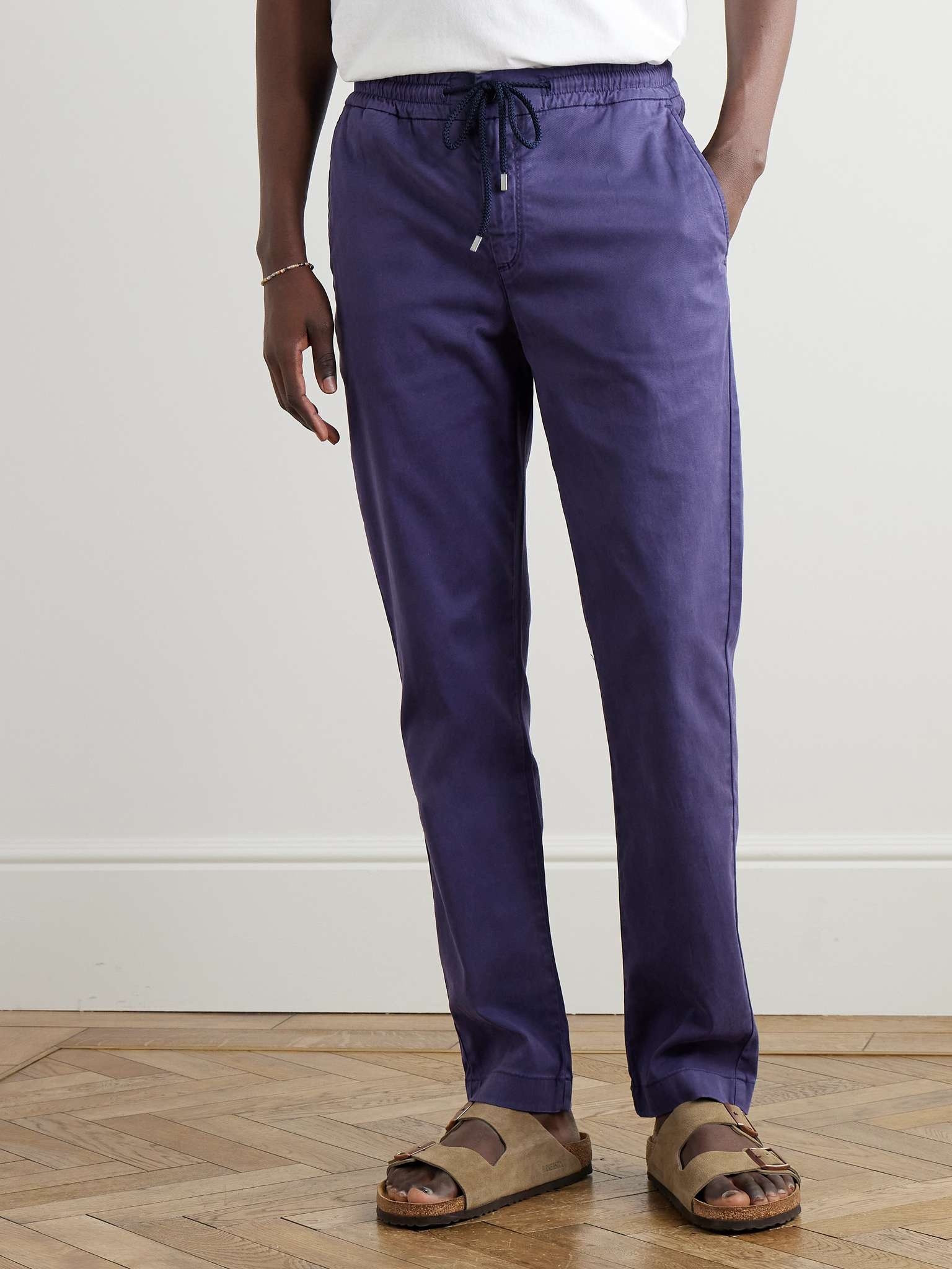 Clemence Slim-Fit Straight-Leg TENCEL™ Lyocell-Blend Drawstring Trousers - 4