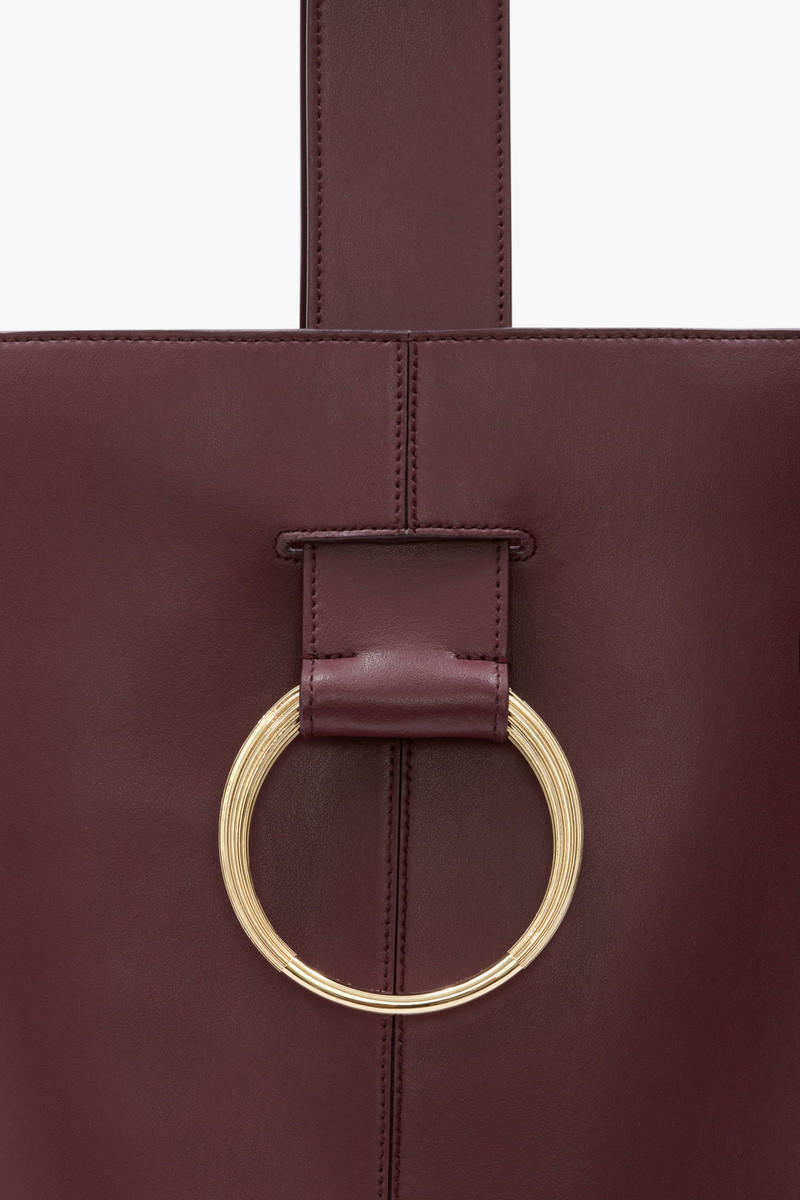 Victoria Beckham Dia Bucket Bag In Burgundy Smooth Leather outlook