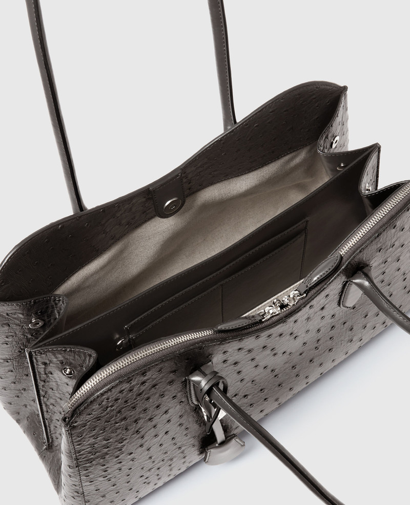 Stella McCartney Ryder Ostrich Laptop Tote outlook