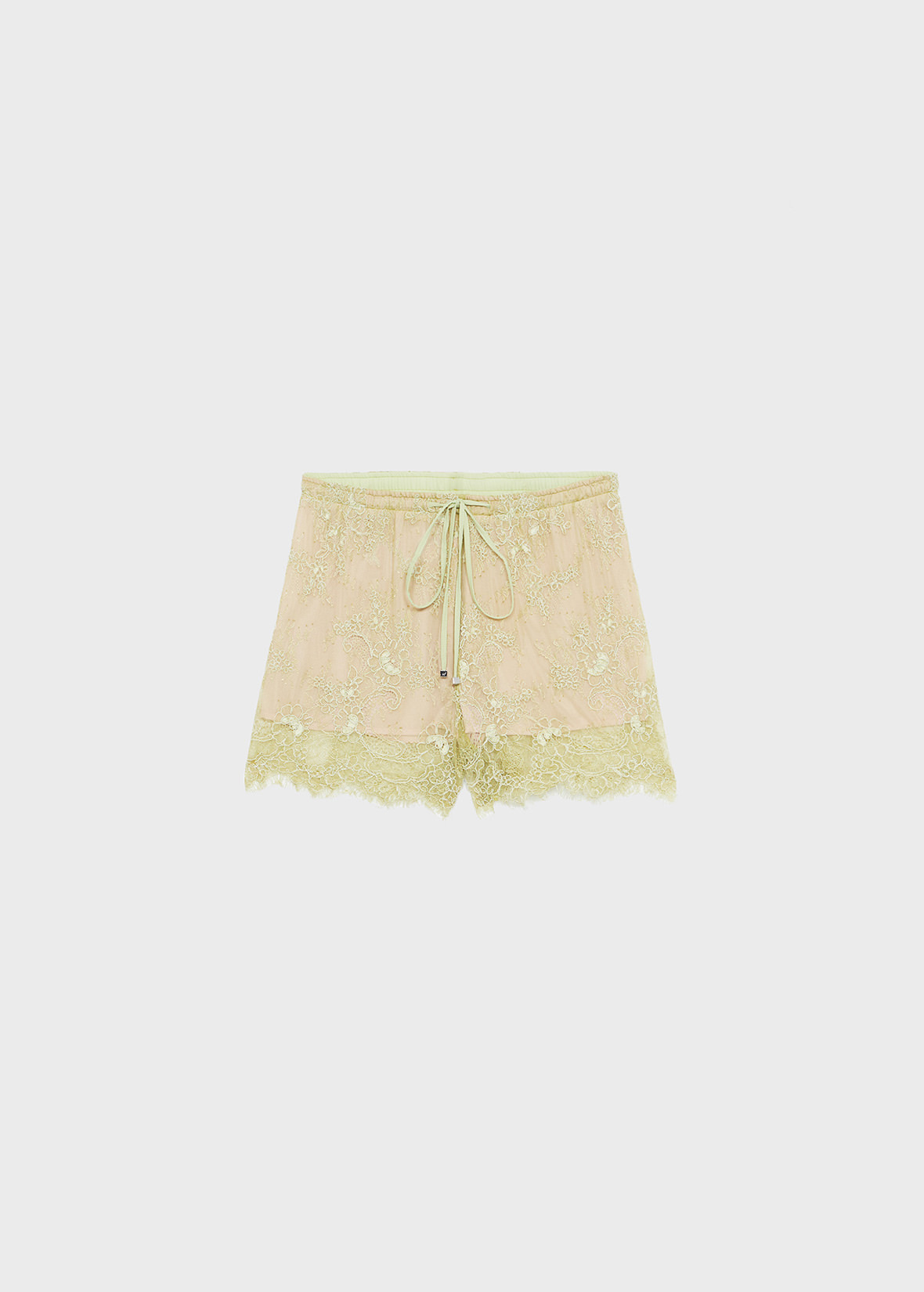 RÉBRODÉ LACE SHORTS WITH SCALLOPED EDGES - 1