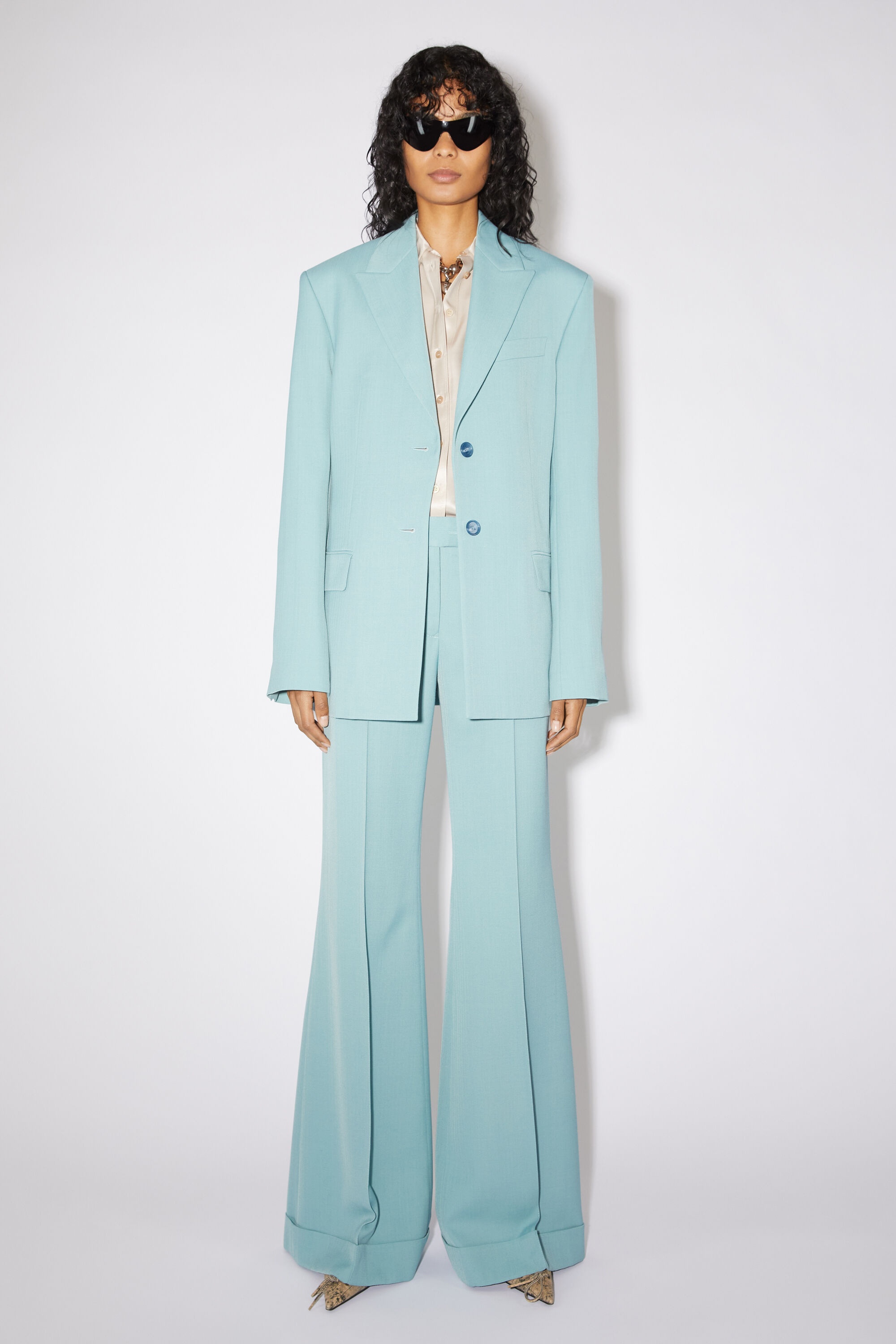 Regular fit suit jacket - Aqua blue - 2