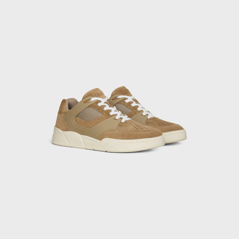 CELINE TRAINER CT-09 LOW LACE-UP SNEAKER IN SUEDE CALFSKIN AND MESH 2