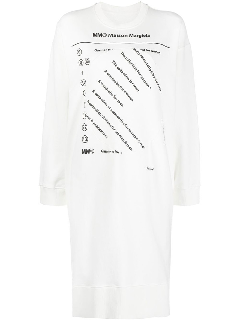logo print sweatshirt dress 1