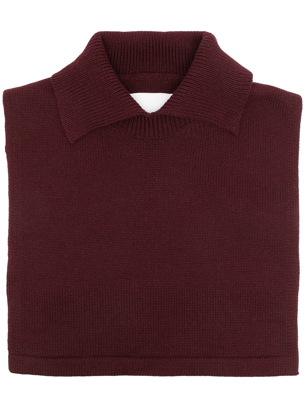 collared knitted bib - 1