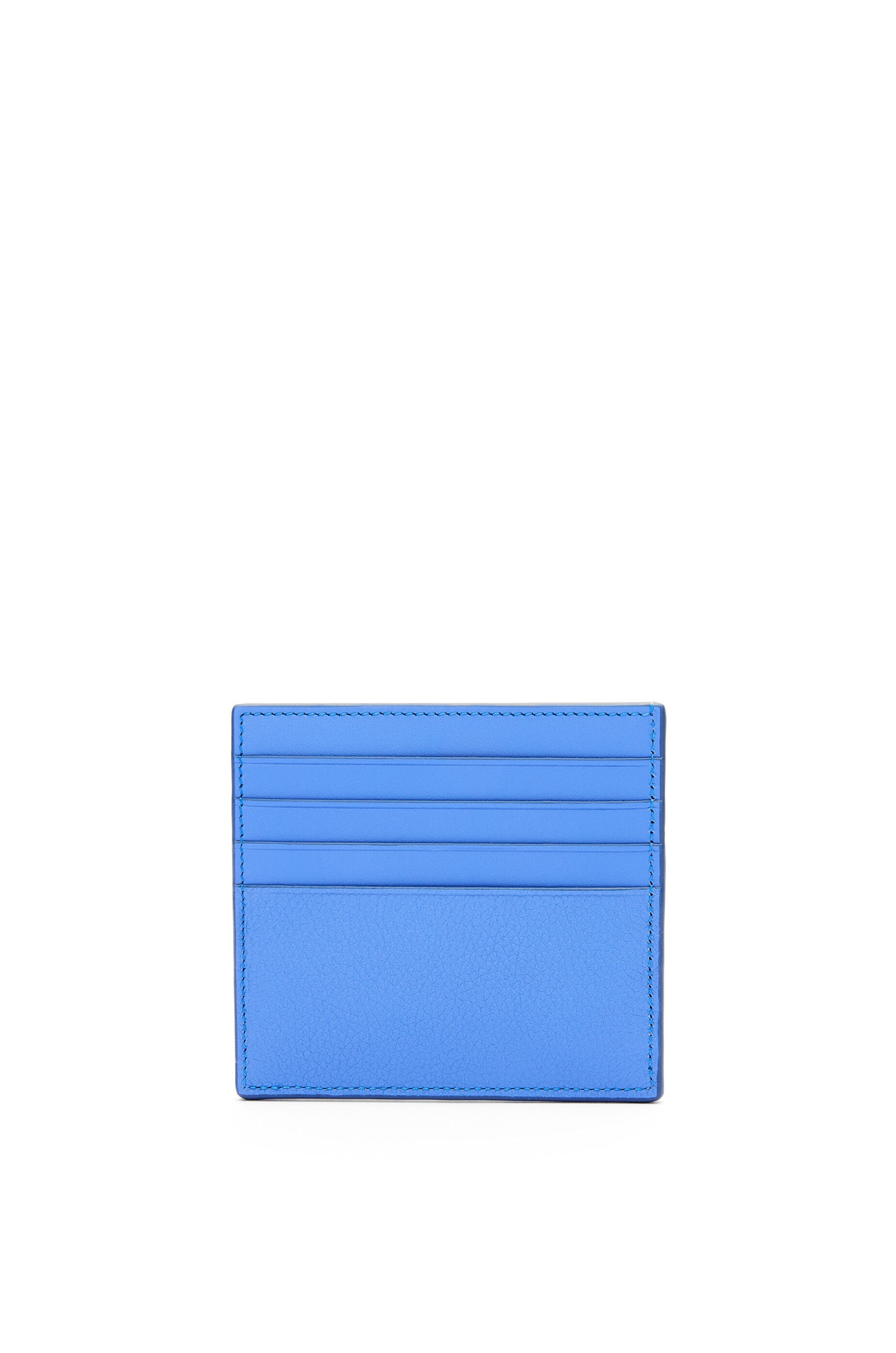 Open plain cardholder in soft grained calfskin - 3