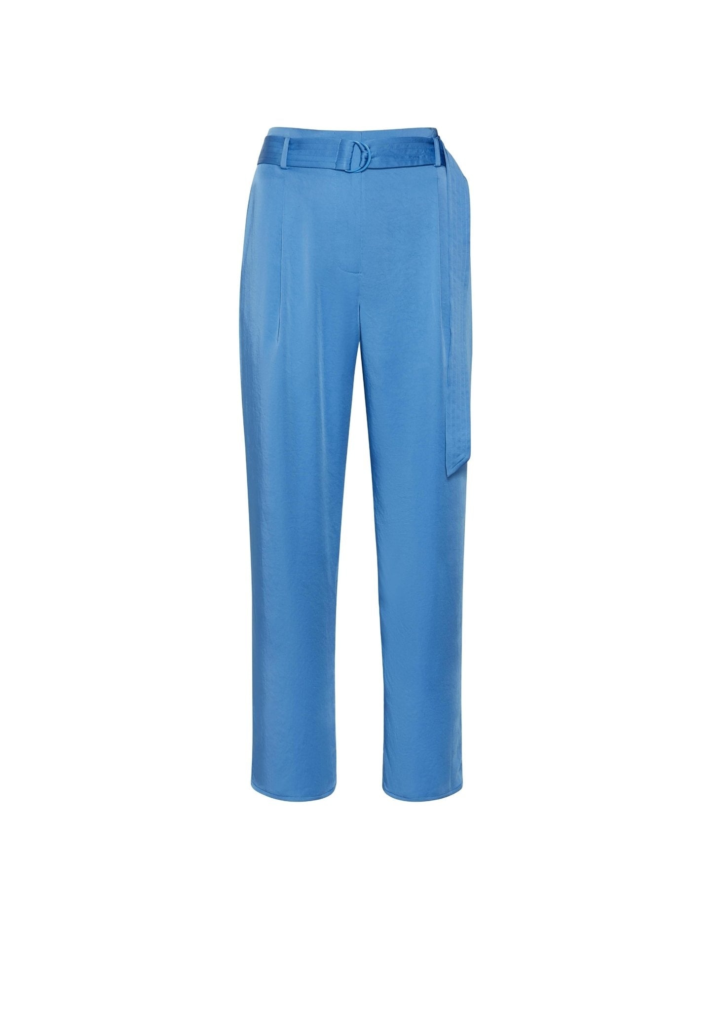 Satin Belted Cropped Pant - 1