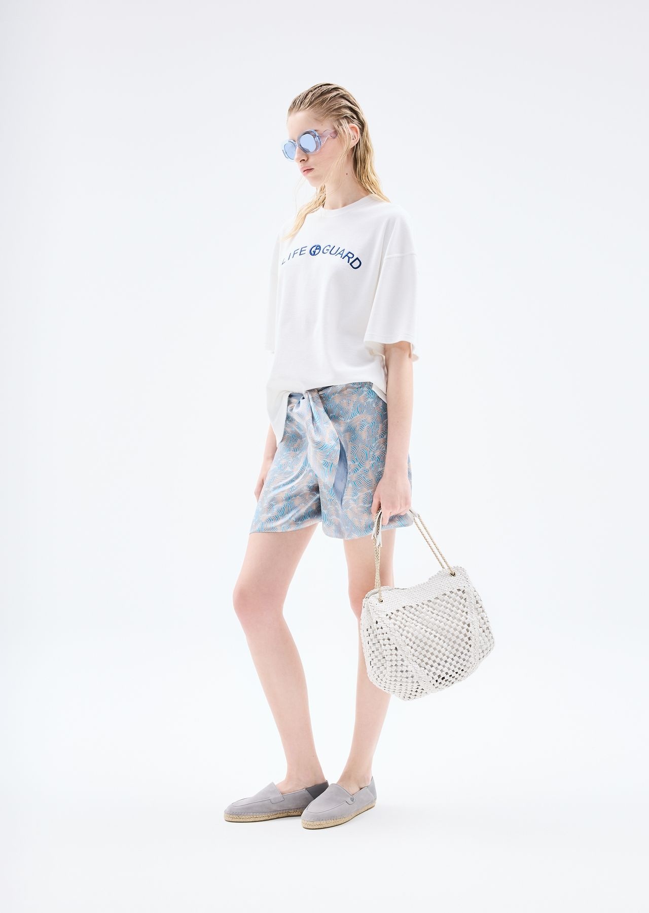 Printed silk shorts - 6