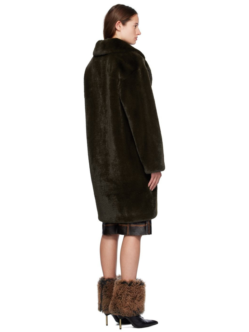 Brown Camille Faux-Fur Cocoon Coat 3