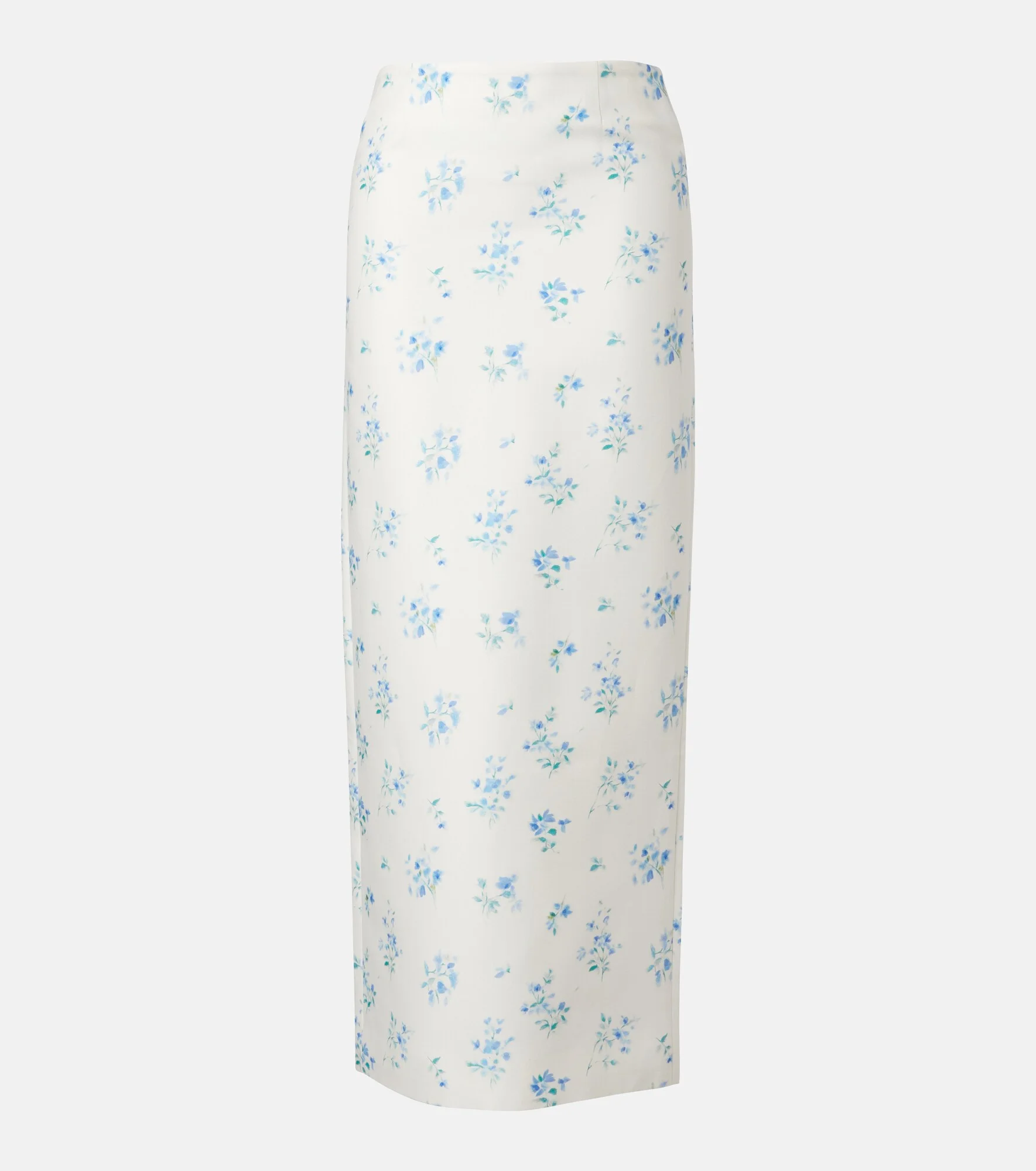 Floral cotton and silk slip skirt - 1