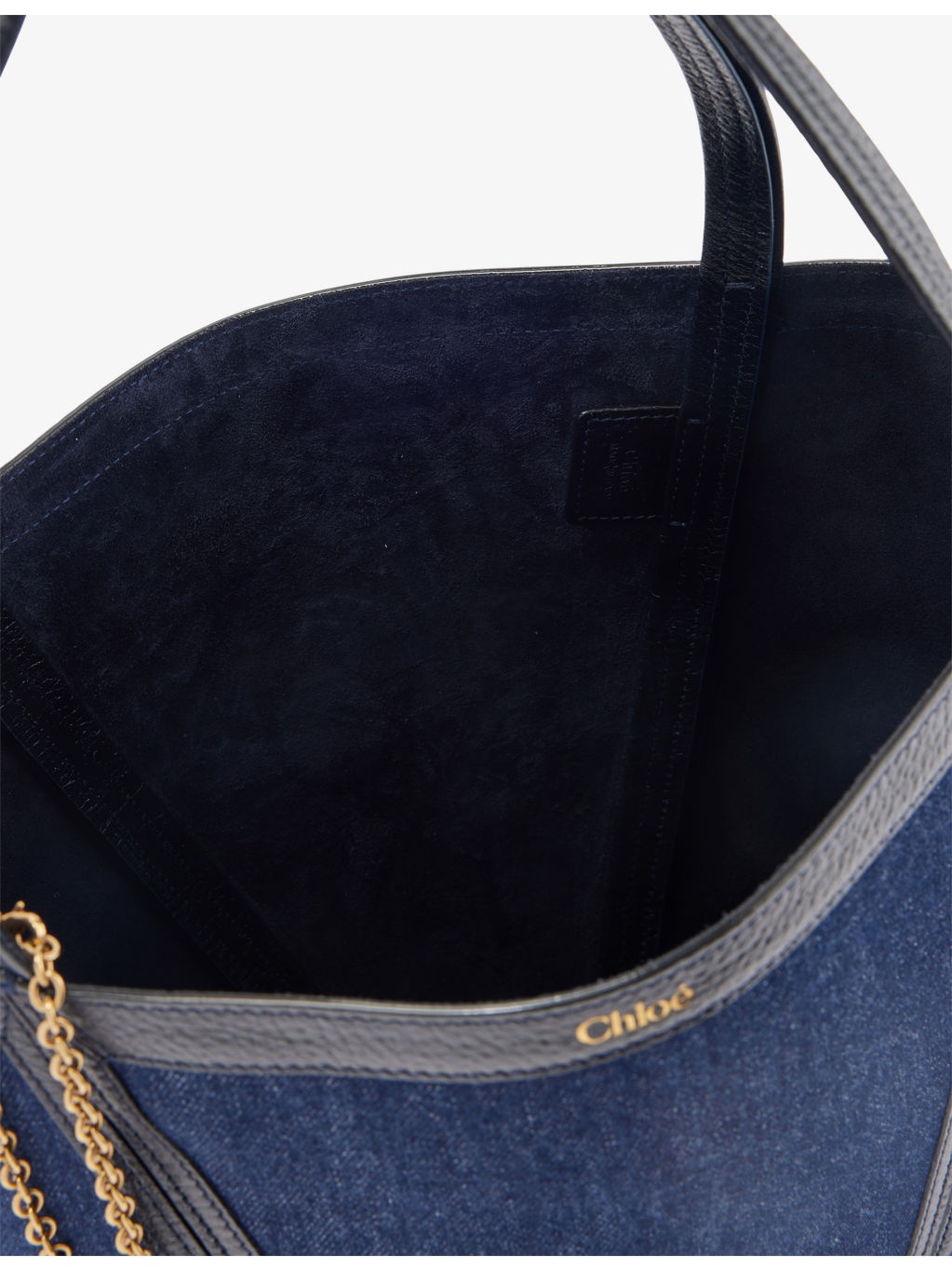 Spin Medium Denim And Leather Tote Bag - 5