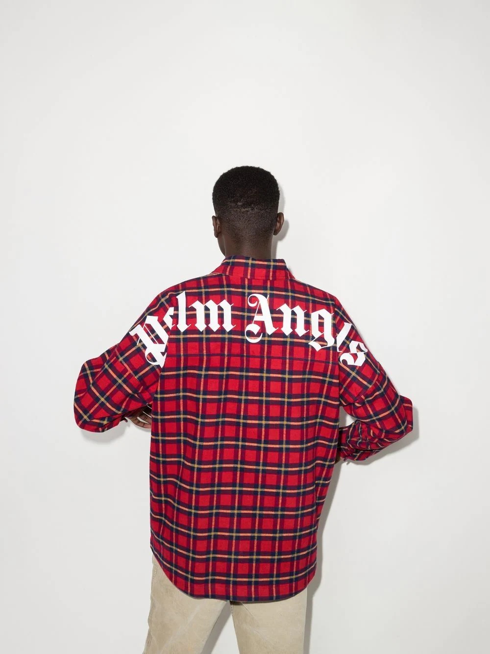 x Browns logo-print check shirt - 3