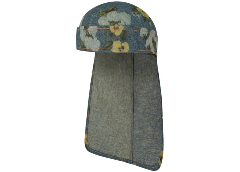 DENIM TEARS Denim Tears Cotton Fleur De-Lis Denim Durag Multicolor outlook