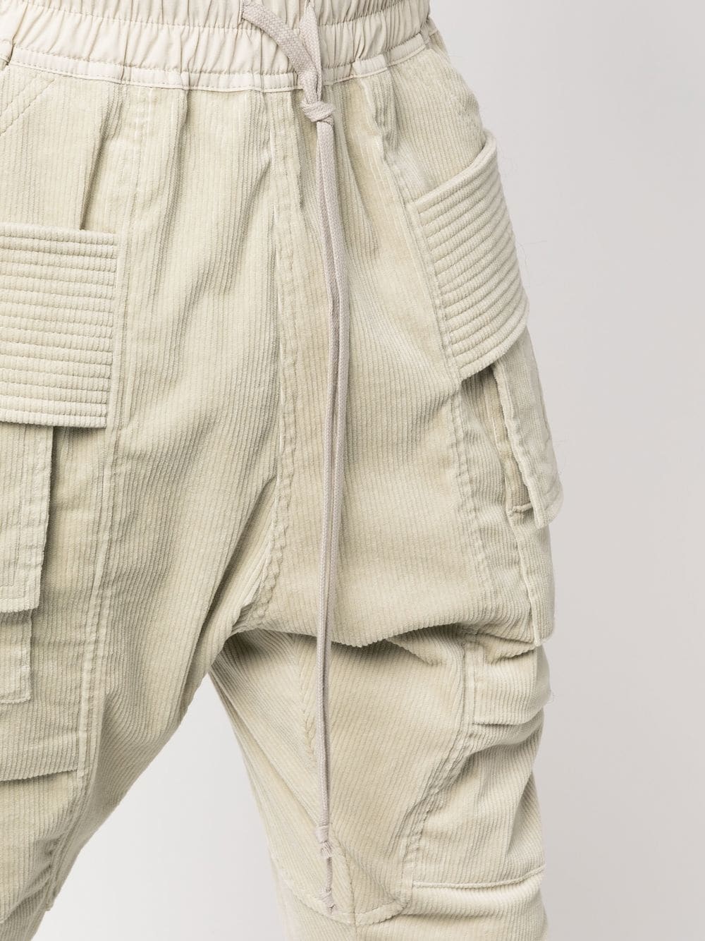 tapered corduroy cargo trousers - 5