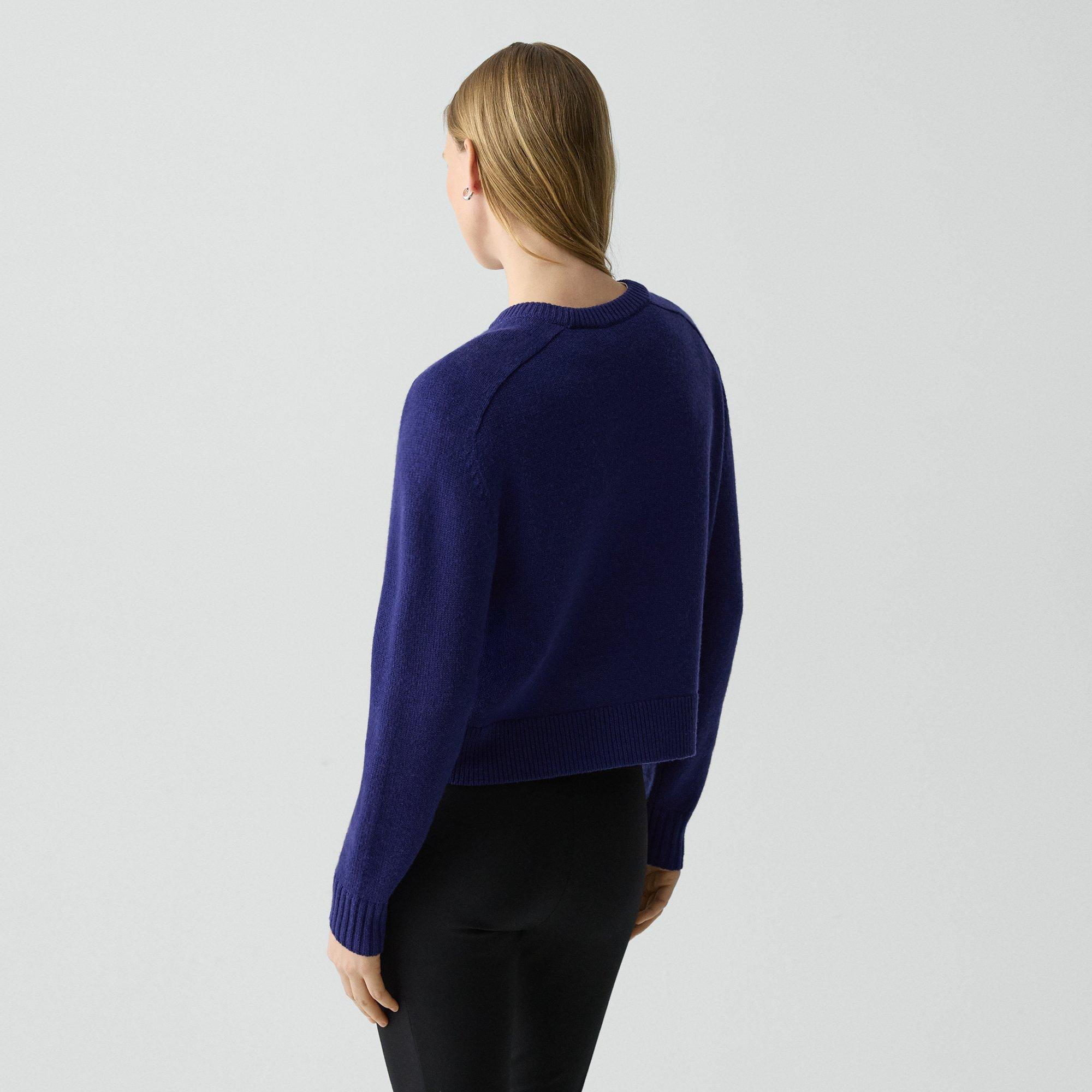 Cropped Crewneck Sweater in Cashmere - 4