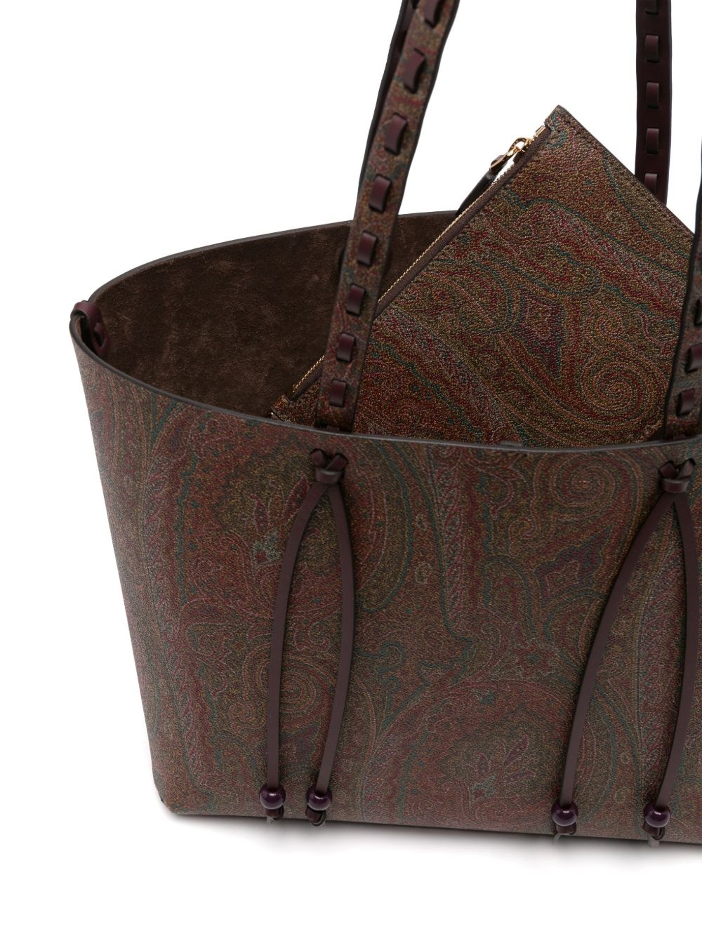 paisley-jacquard shoulder bag - 5