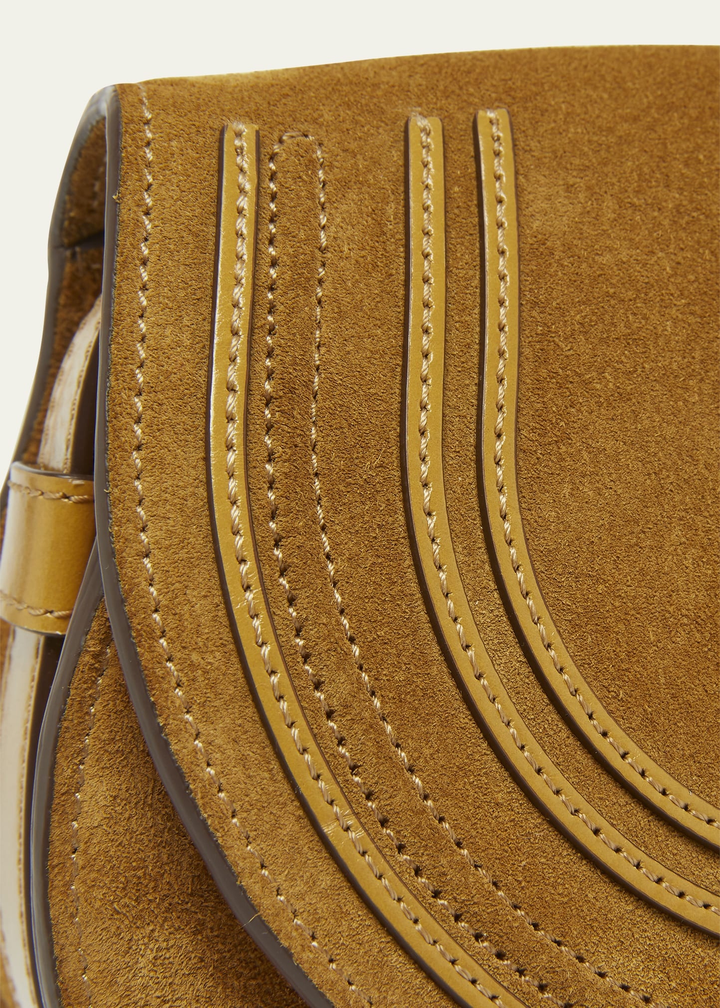 Marcie Flap Saddle Crossbody Bag in Suede - 5