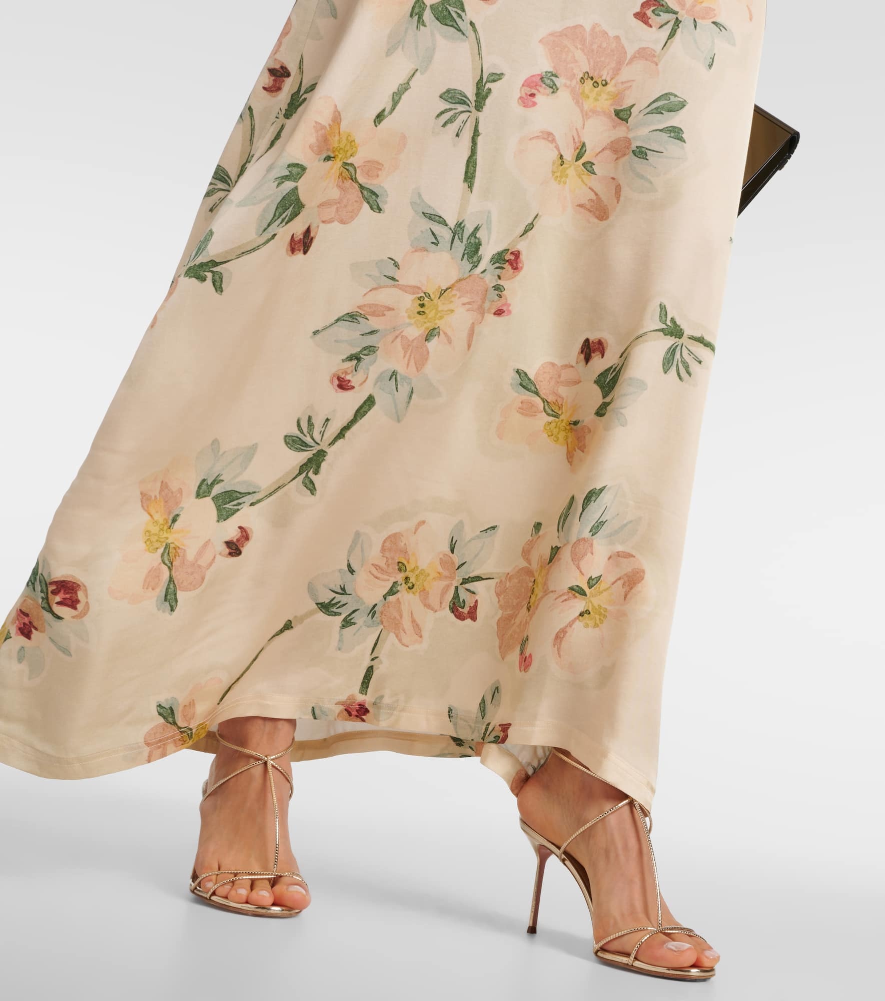 Floral draped maxi dress - 5
