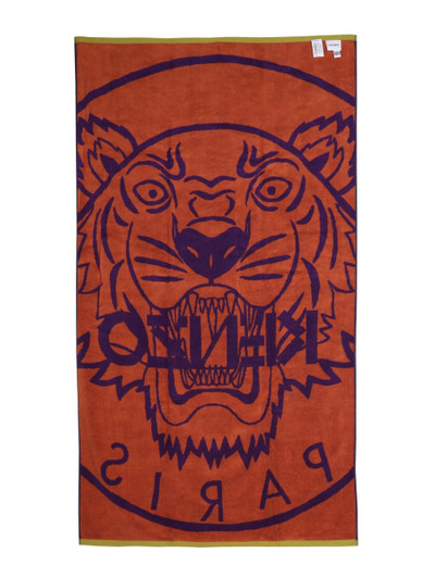 KENZO COTTON TERRY BEACH TOWEL WITH TIGER LOGO outlook