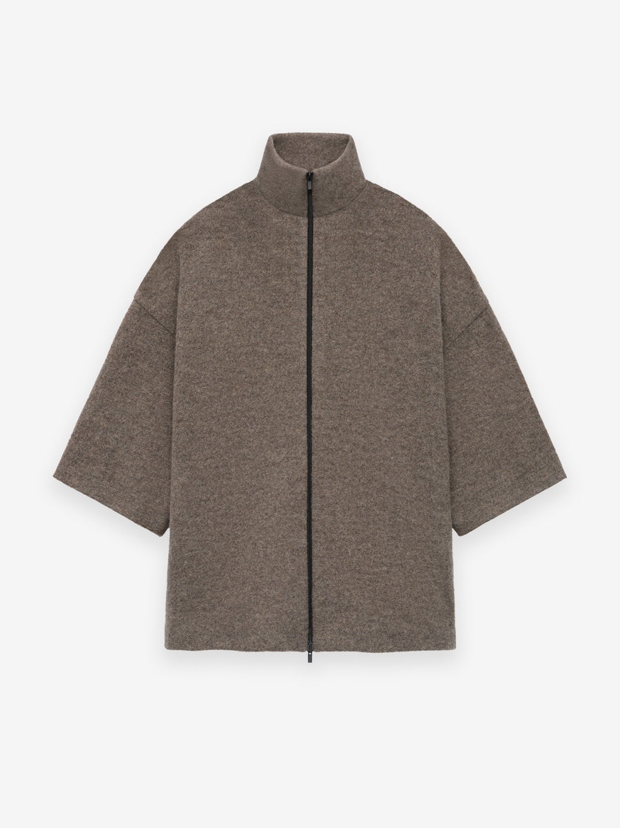 Boiled Wool Short Sleeve Jacket - 1