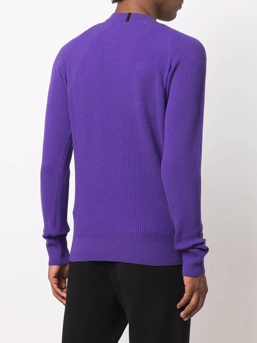 compass-patch ribbed jumper - 4