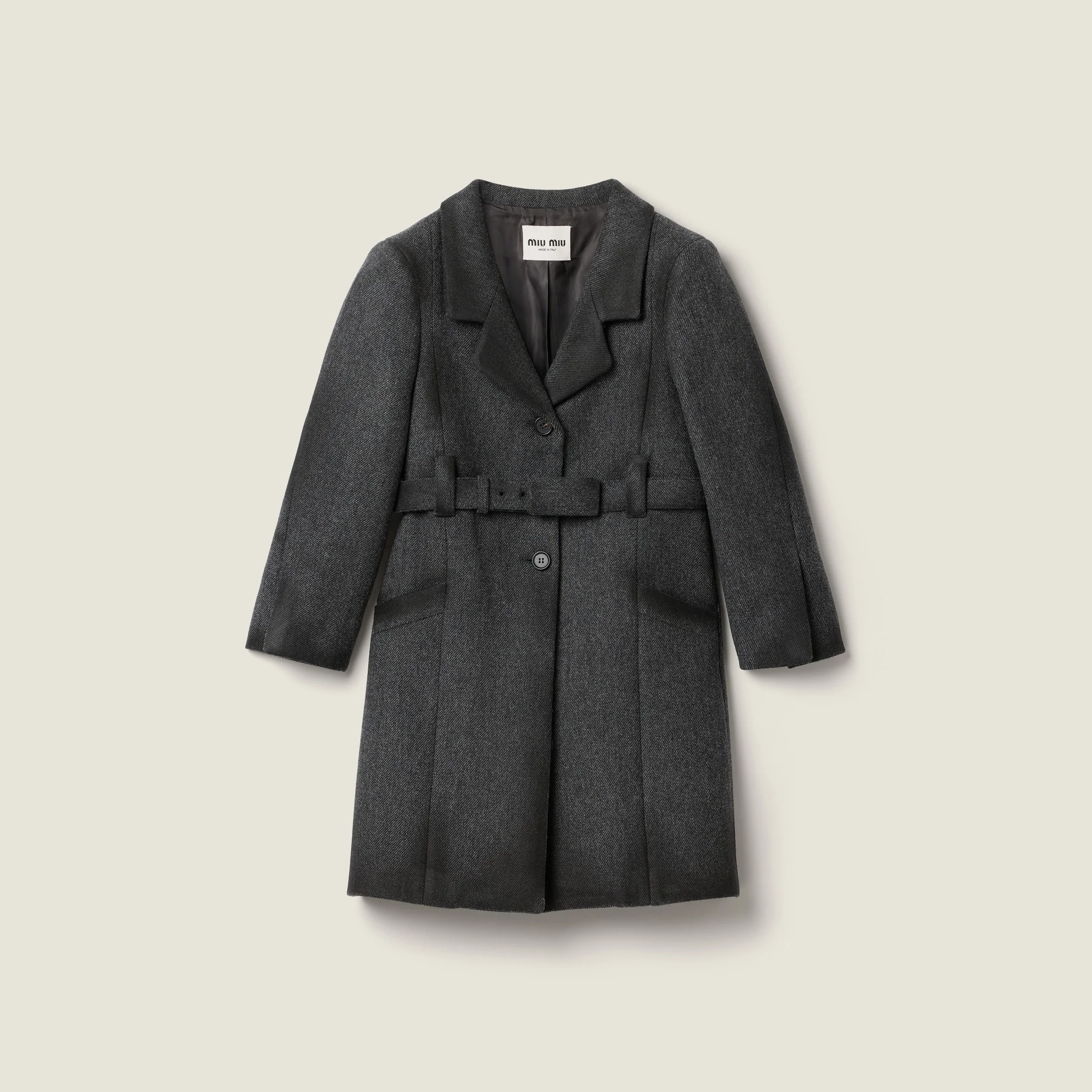 Single-breasted double wool coat - 1