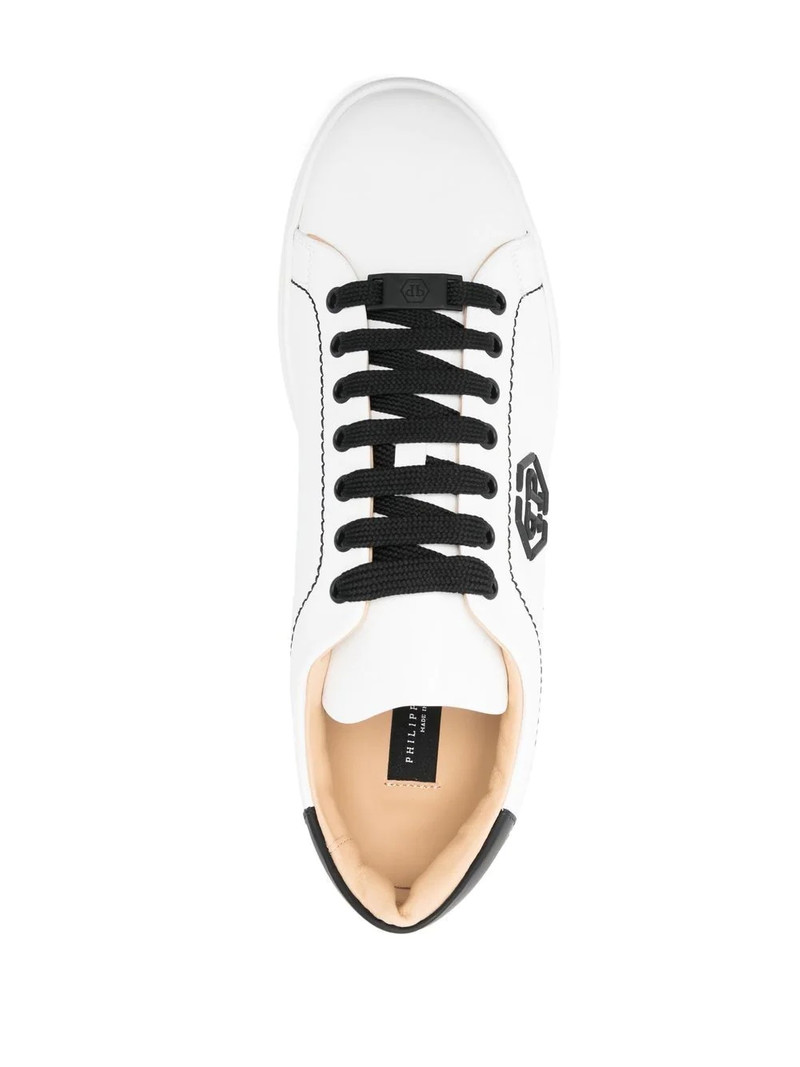 low-top leather sneakers 4