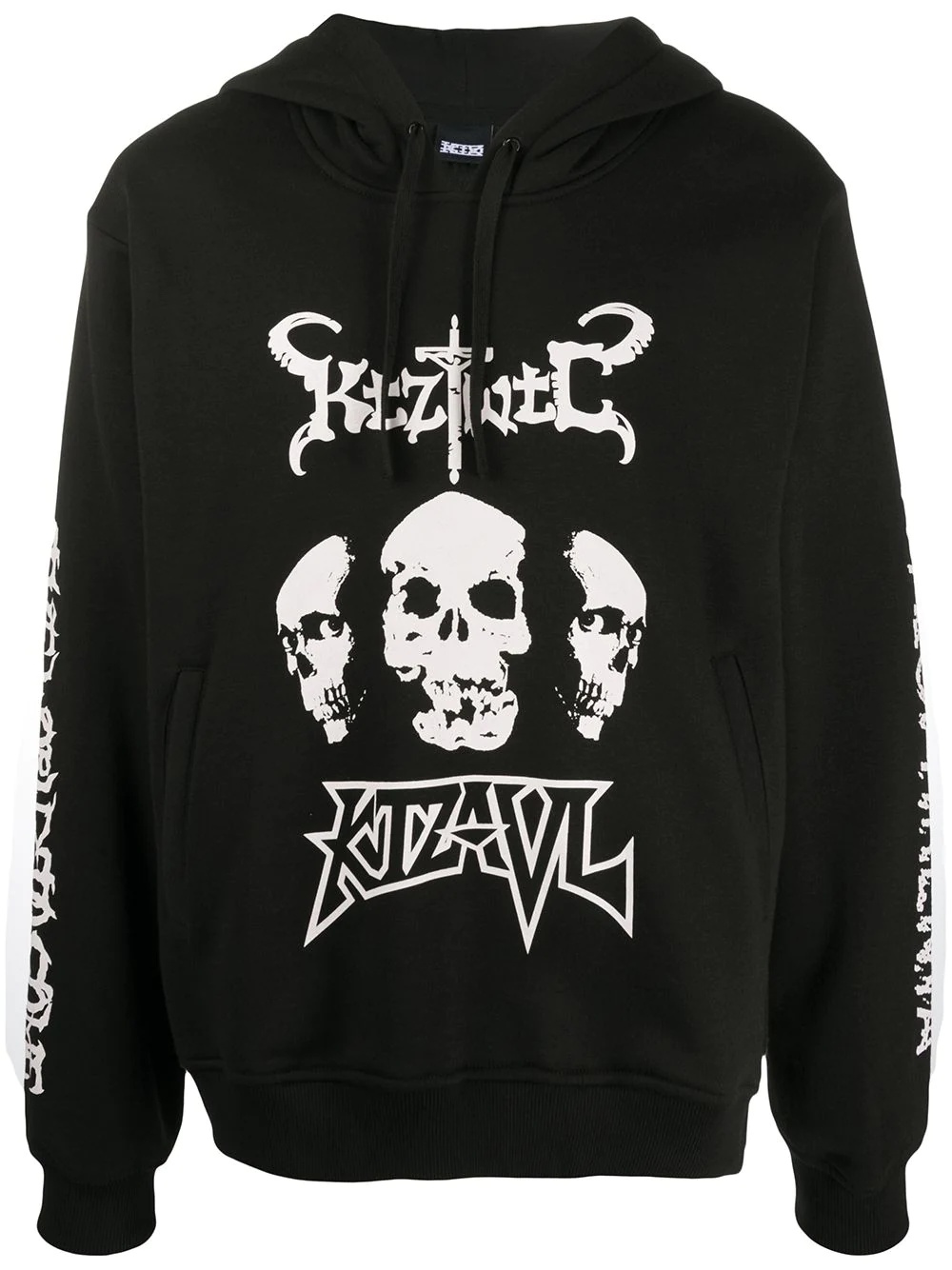 skull print hoodie - 1