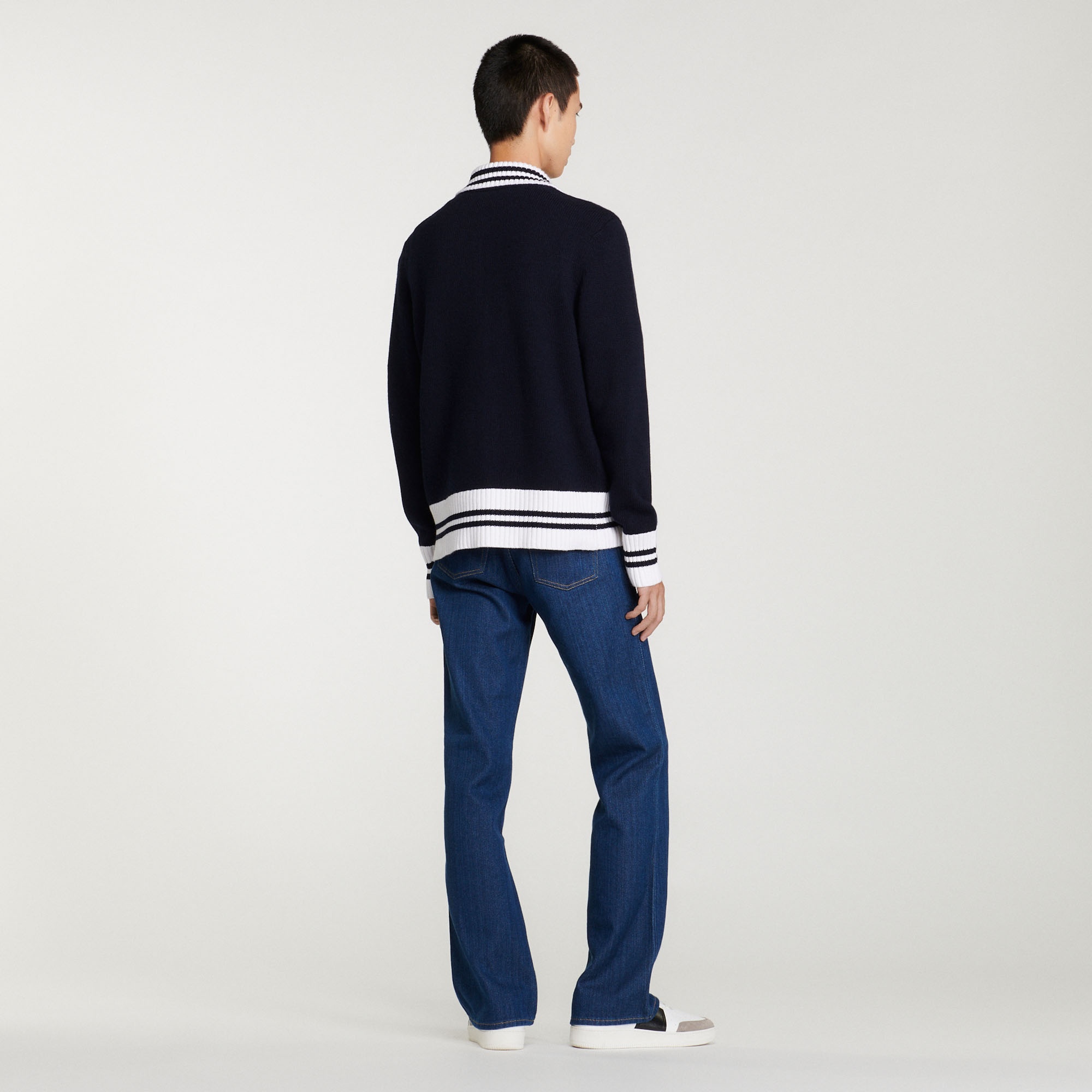 Two-tone knitted cardigan - 6