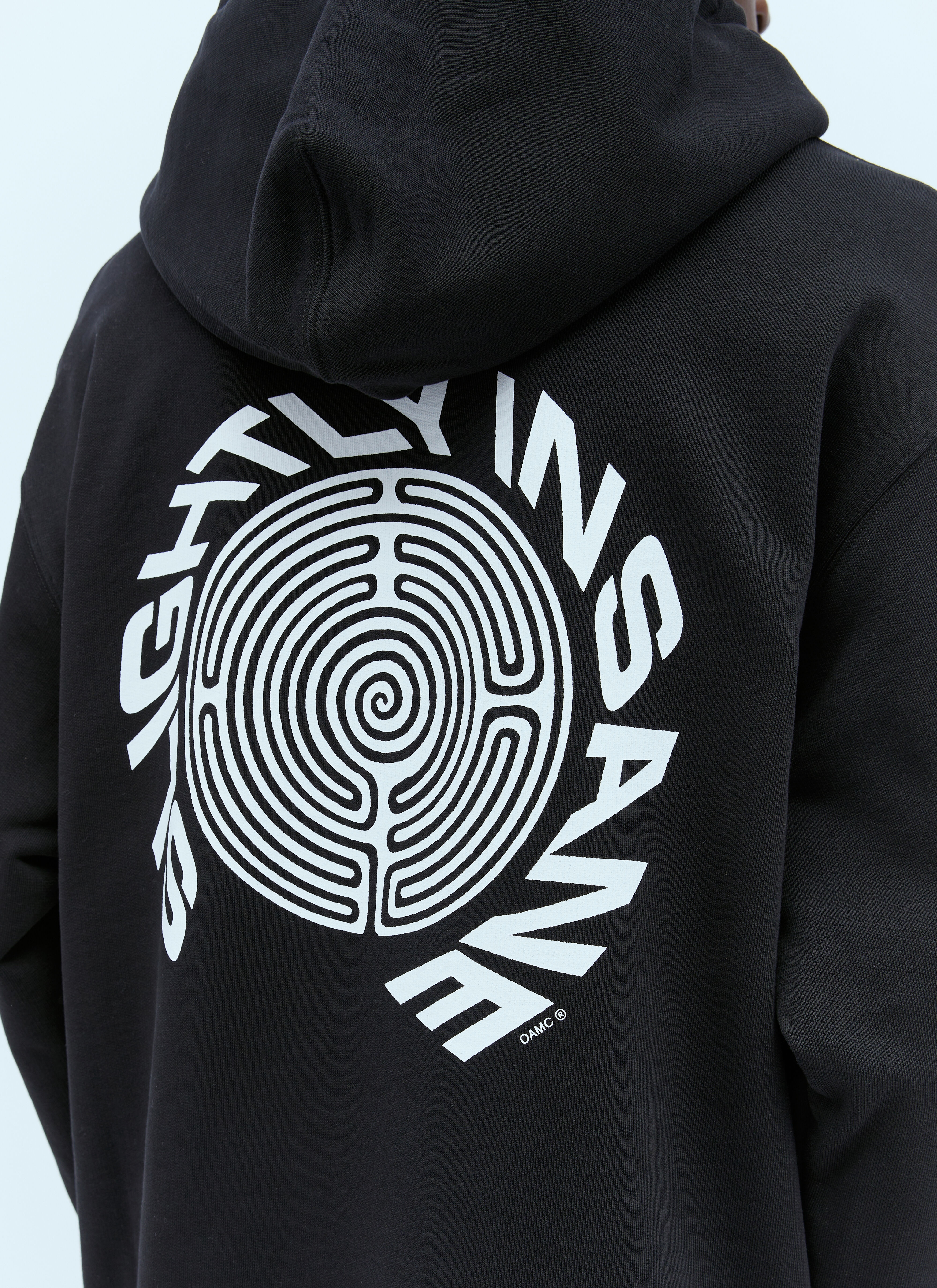 ★OAMC★ Slime Graphic Print Hoodie Black 23A28OAJ19COT00910 OAMC Slime Hooded Sweatshirt | lncc | REVERSIBLE