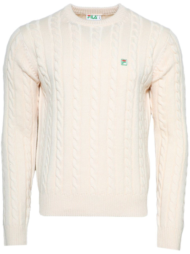 cable knit crew neck jumper 1