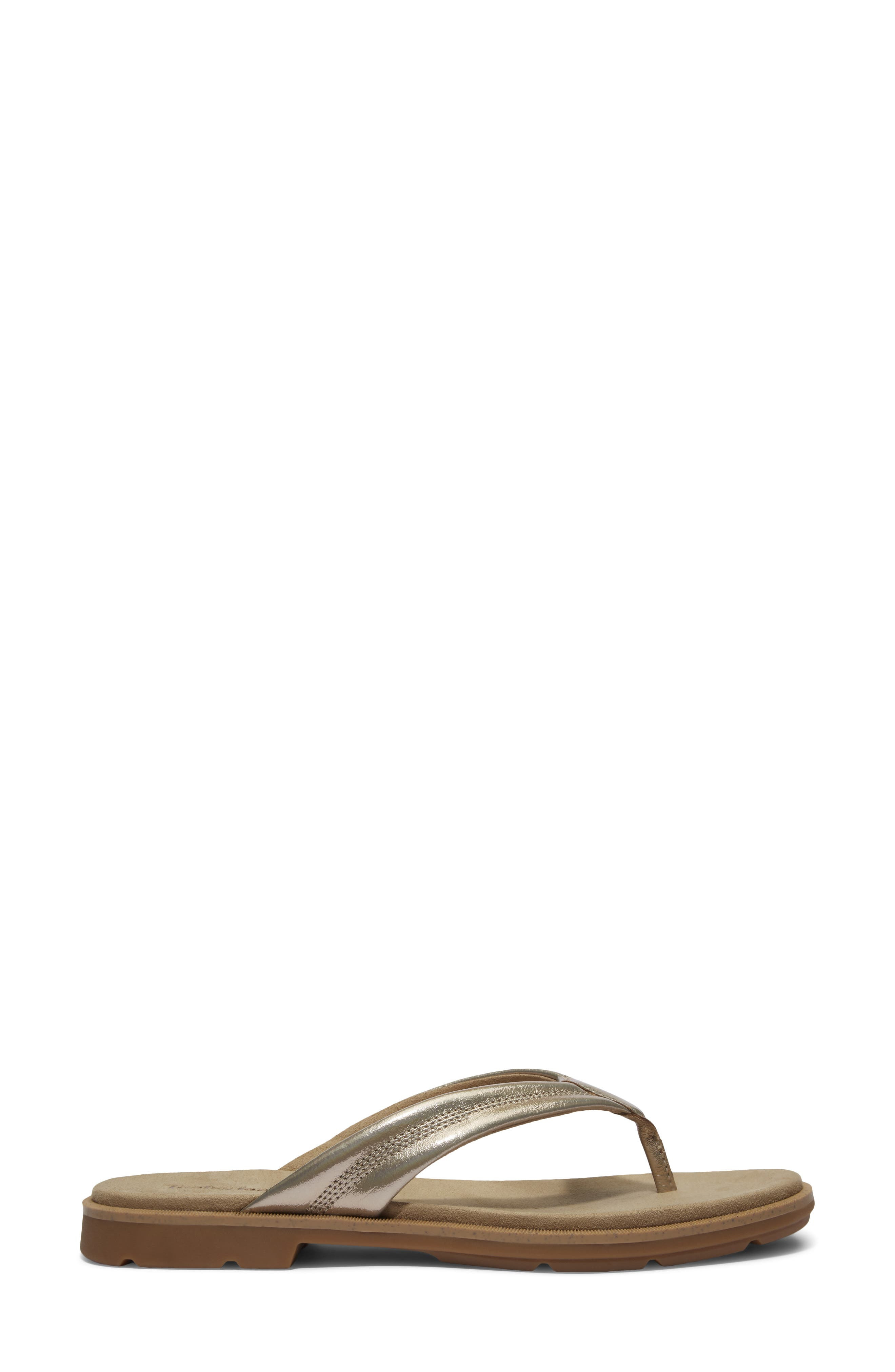 Timberland Calista Bay Flip Flop in Gold Metallic at Nordstrom - 3