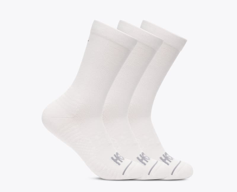 Crew Run Sock 3-Pack in White/White/White 1