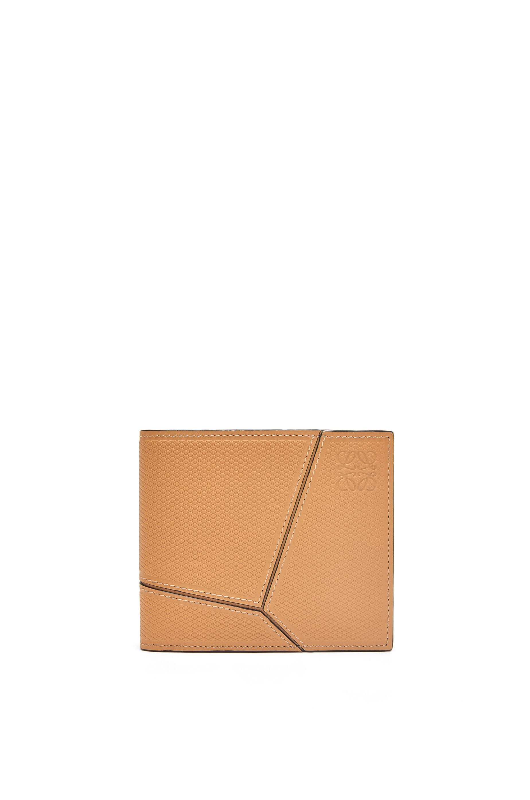 Puzzle bifold wallet in diamond calfskin - 1