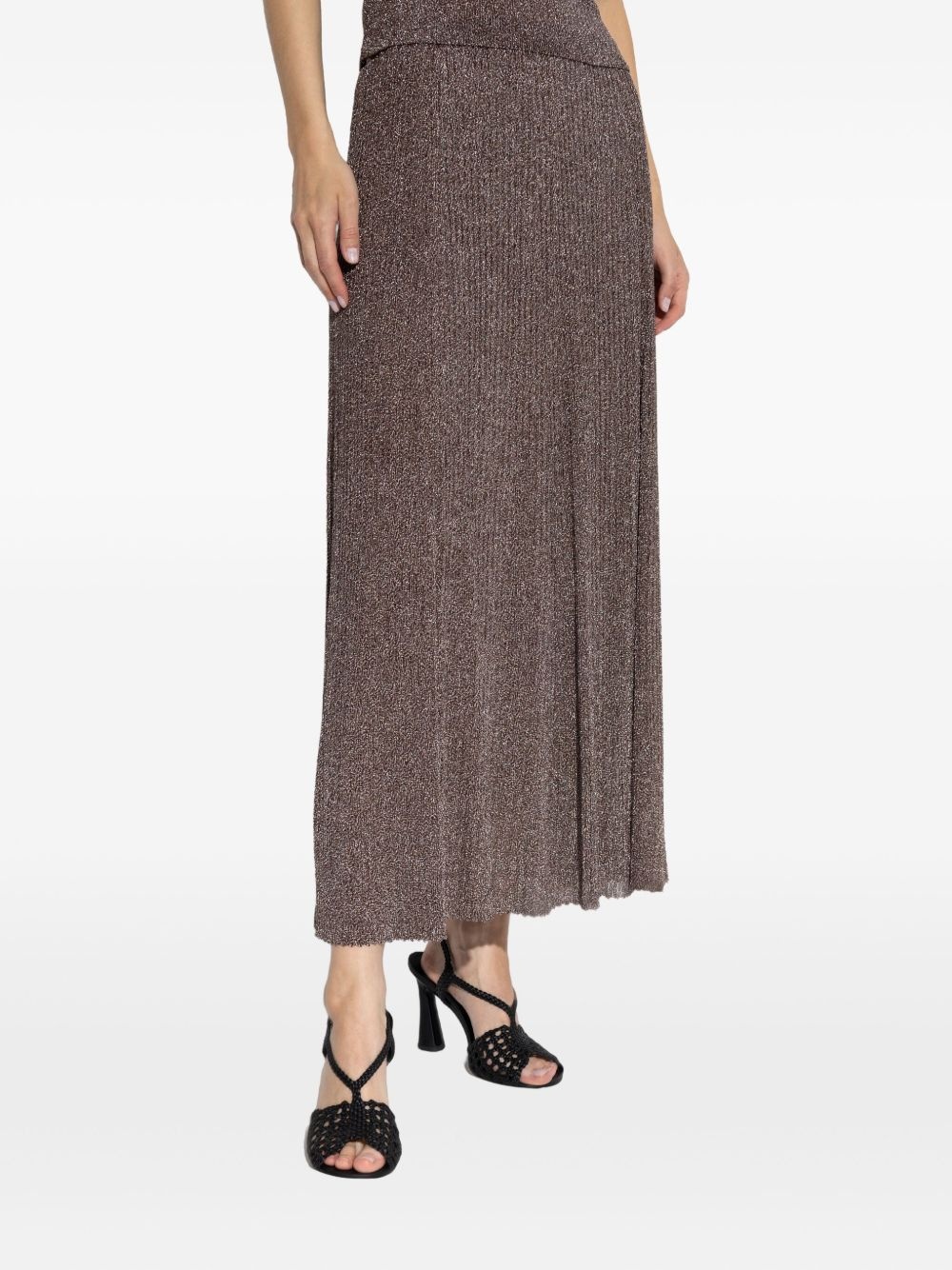 lurex midi skirt - 3