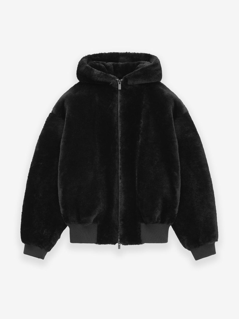 Shearling Hooded Bomber 1
