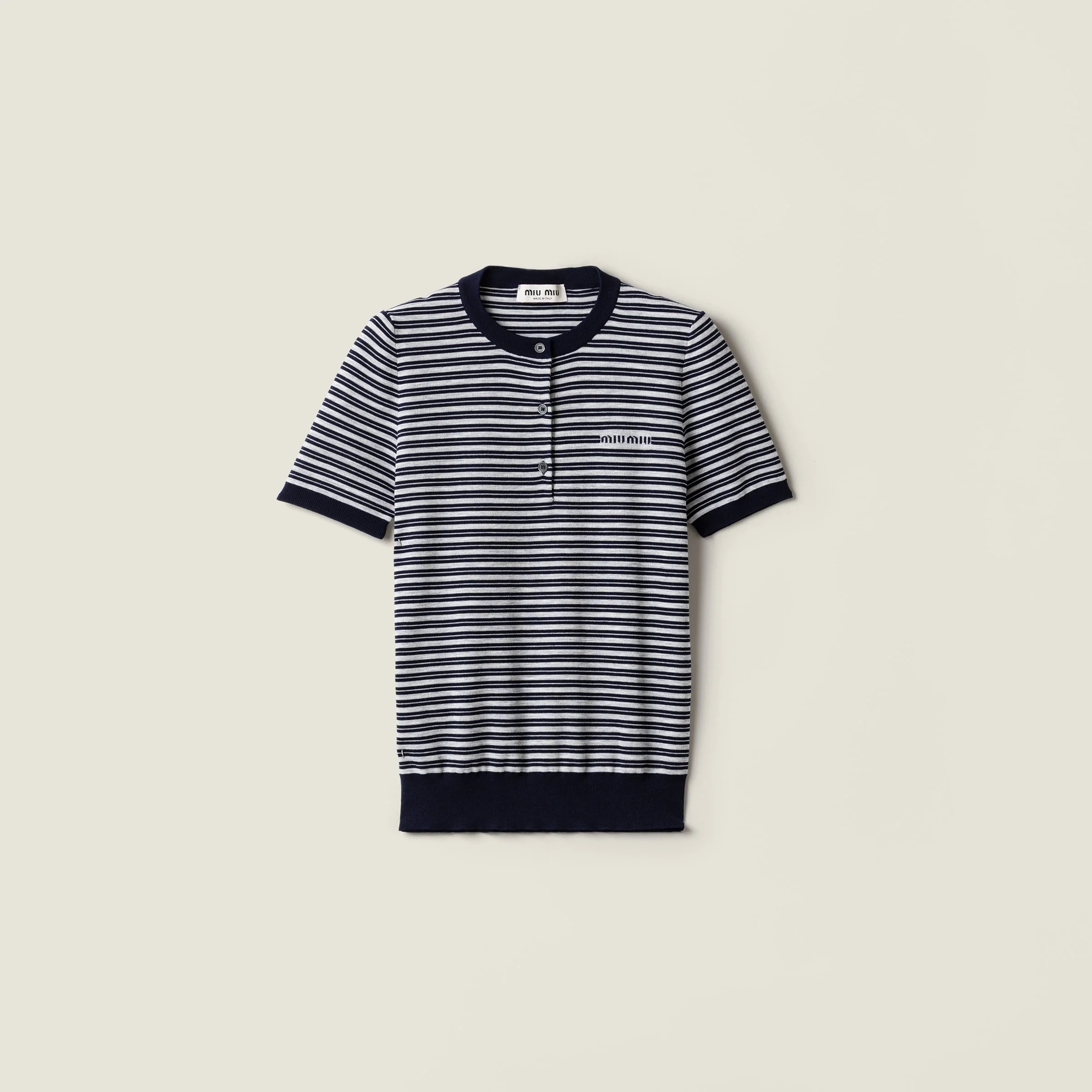Striped wool sweater - 1