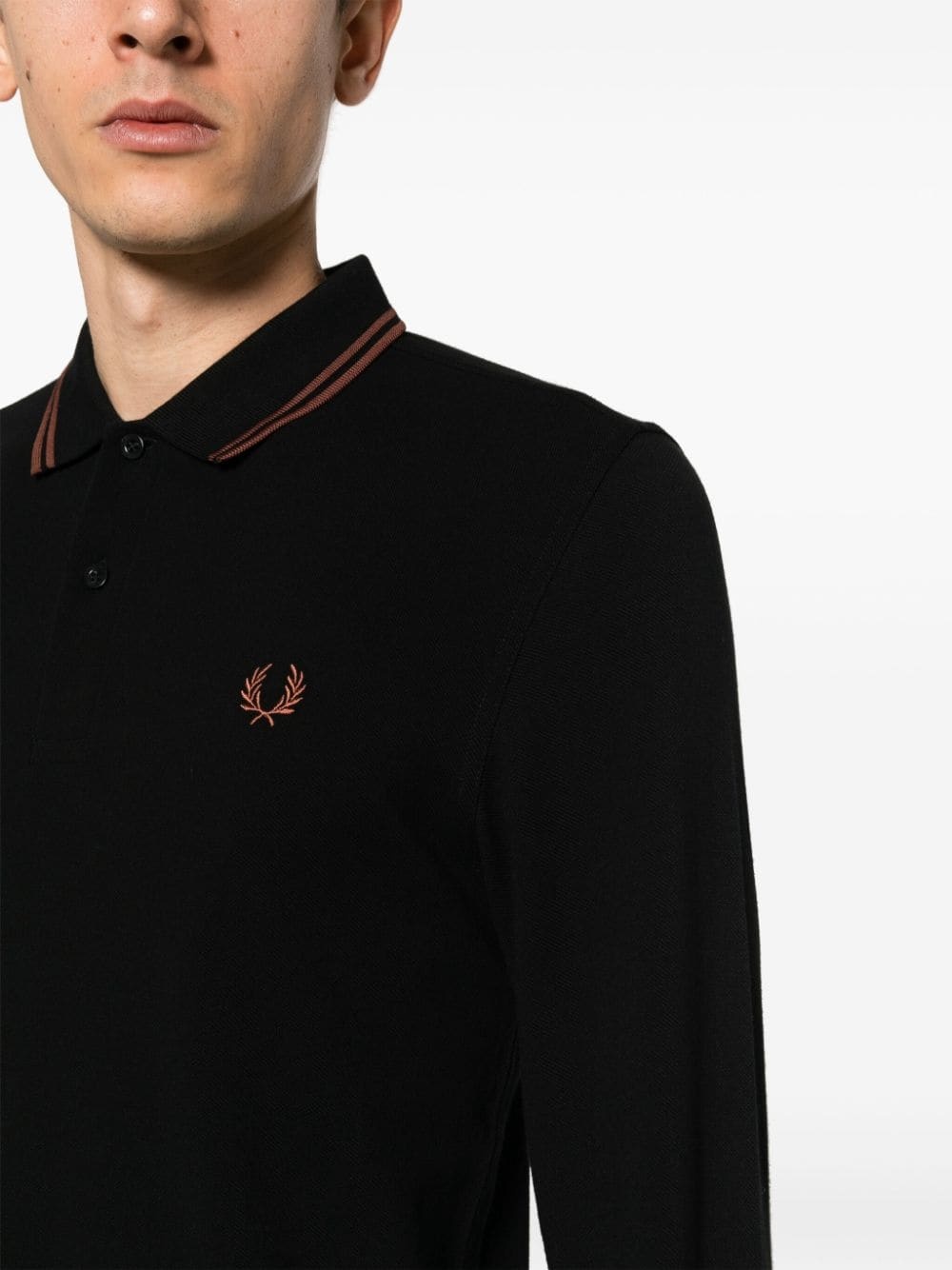 logo-embroidered cotton polo shirt - 5