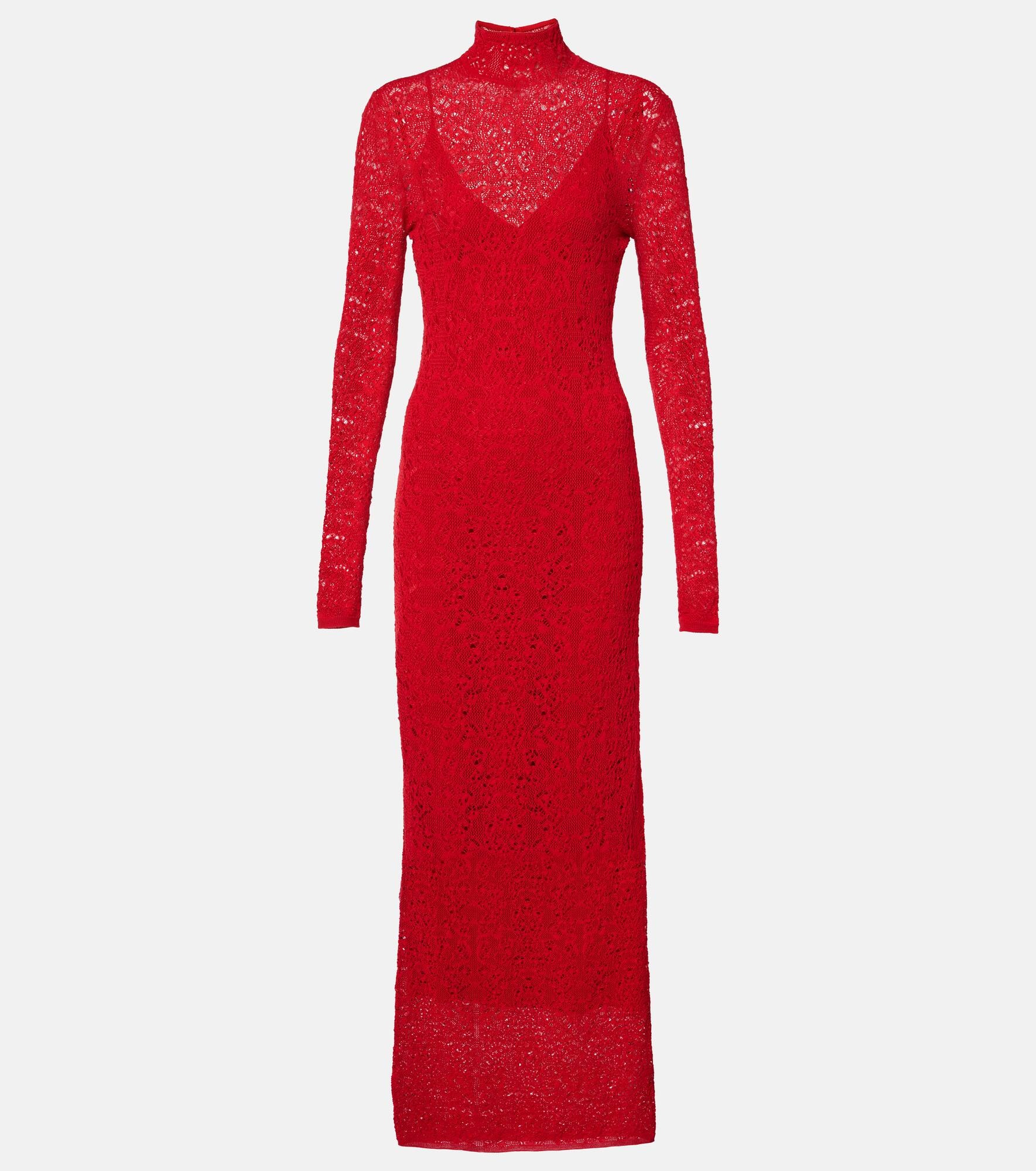 Lethe pointelle wool and silk maxi dress - 1