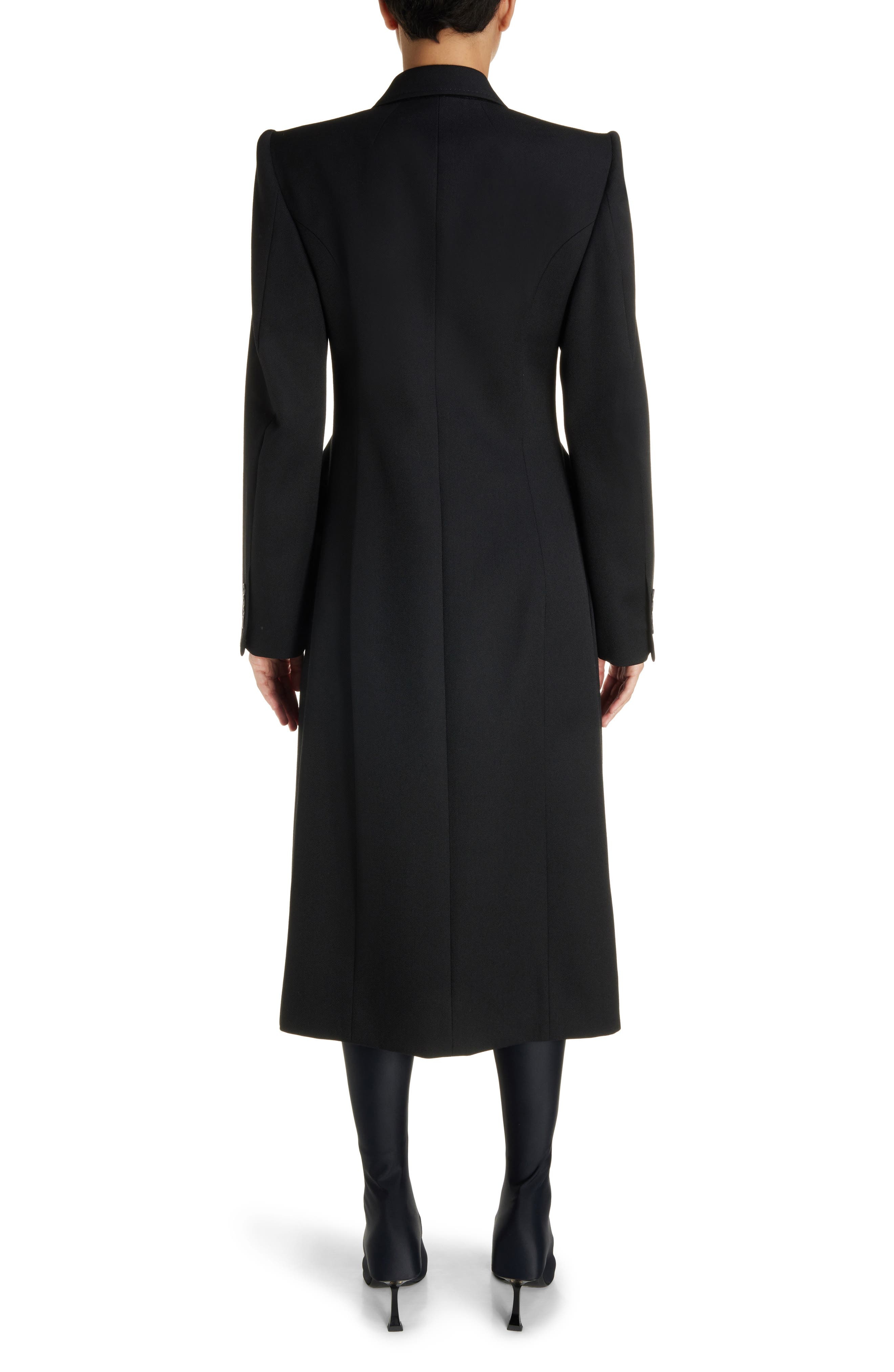 Hourglass Double Breasted Wool Gabardine Coat - 2