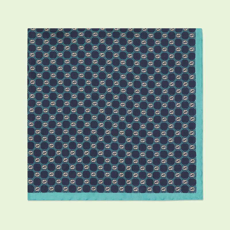 GUCCI Interlocking G print silk pocket square outlook