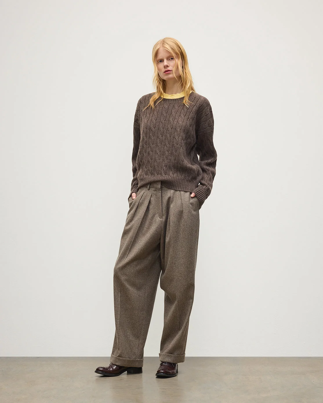 Kylesku Brown Cashmere Jumper - 1