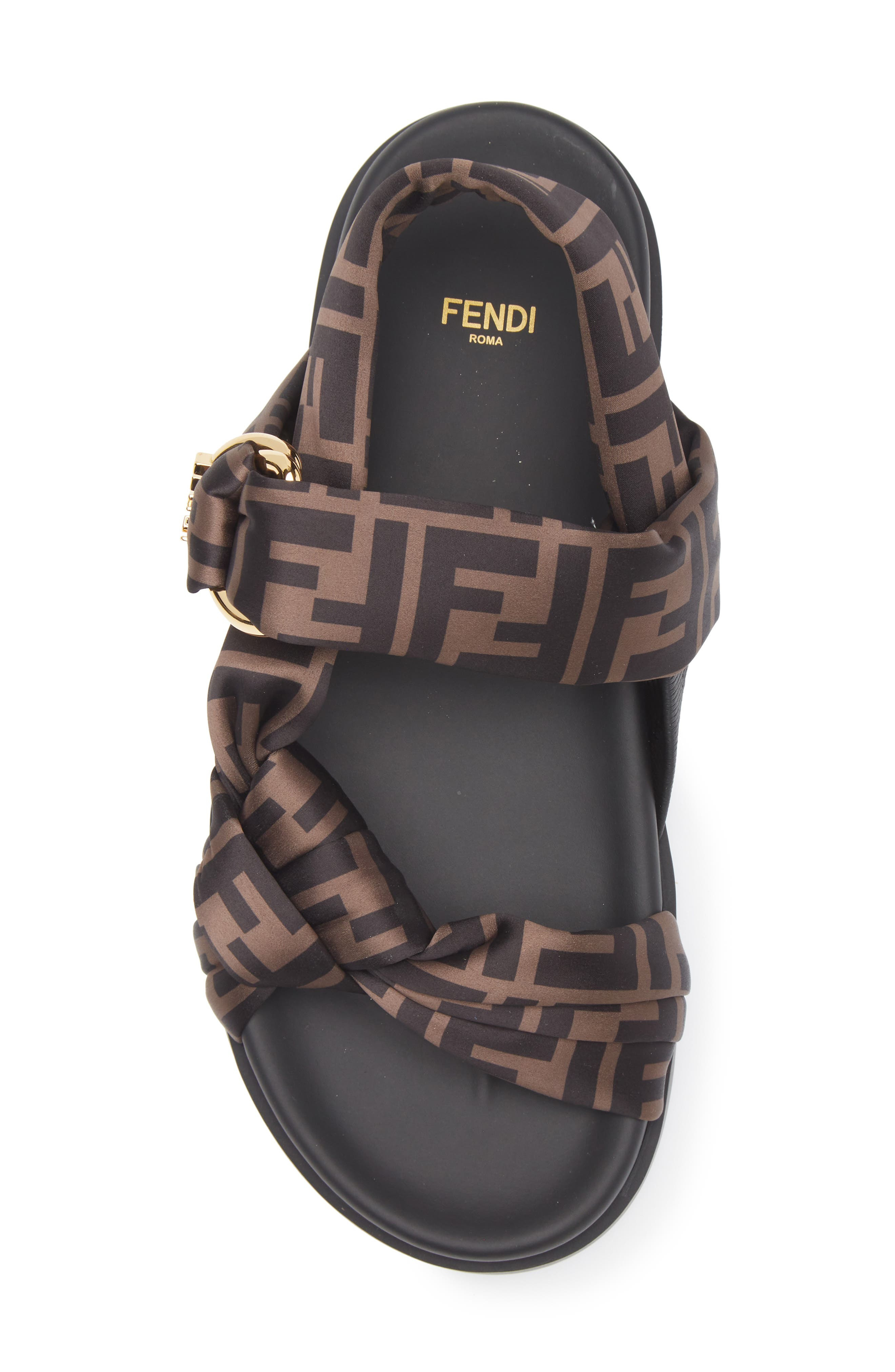 Fendi Feel Sandal in Tabacco/Nero at Nordstrom - 5