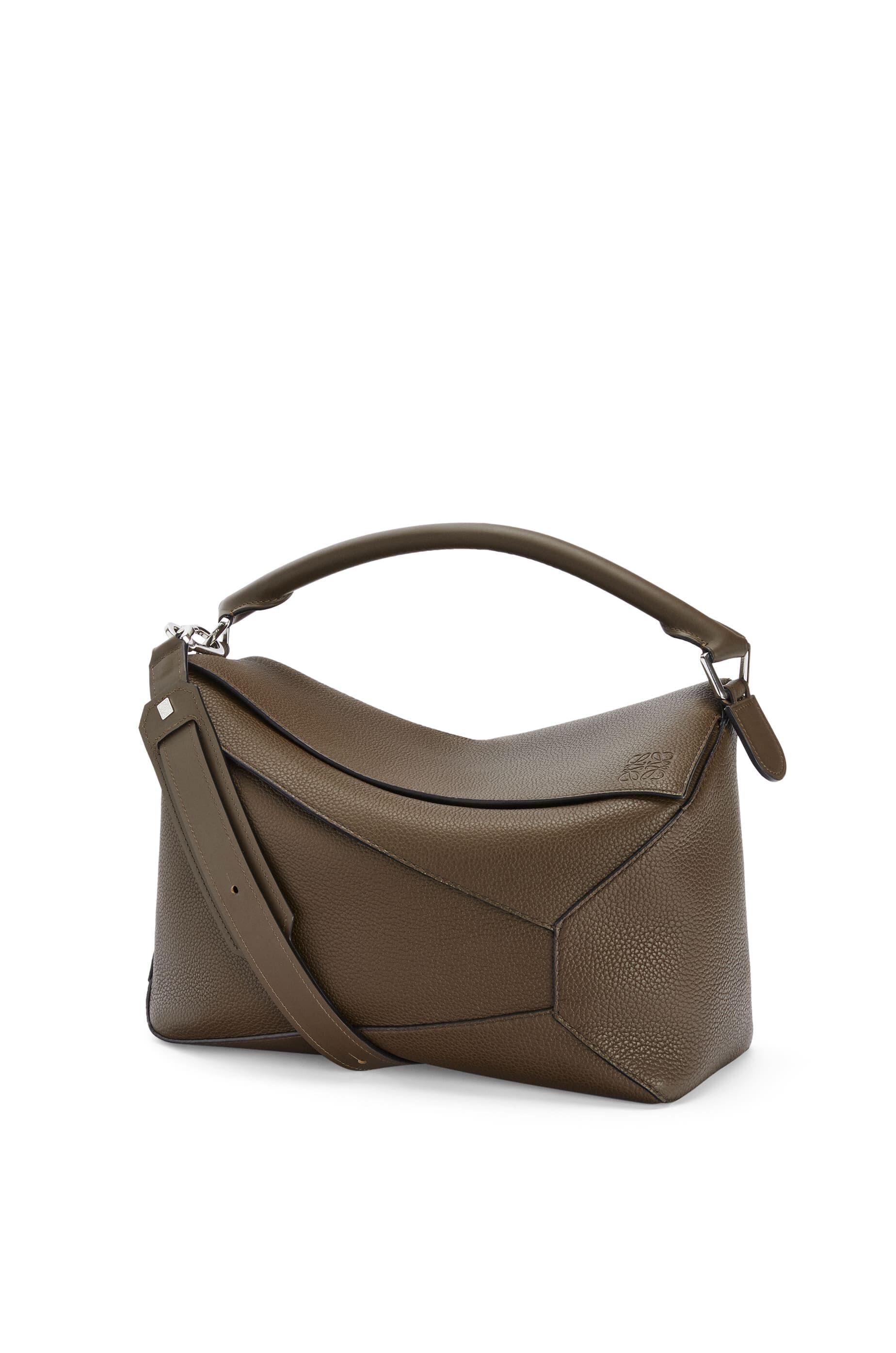 Large Puzzle Edge bag in grained calfskin - 1