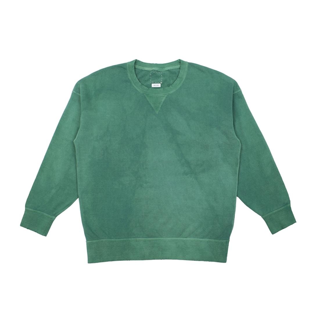 JUMBO SWEAT L/S (UNEVEN DYE) GREEN - 1
