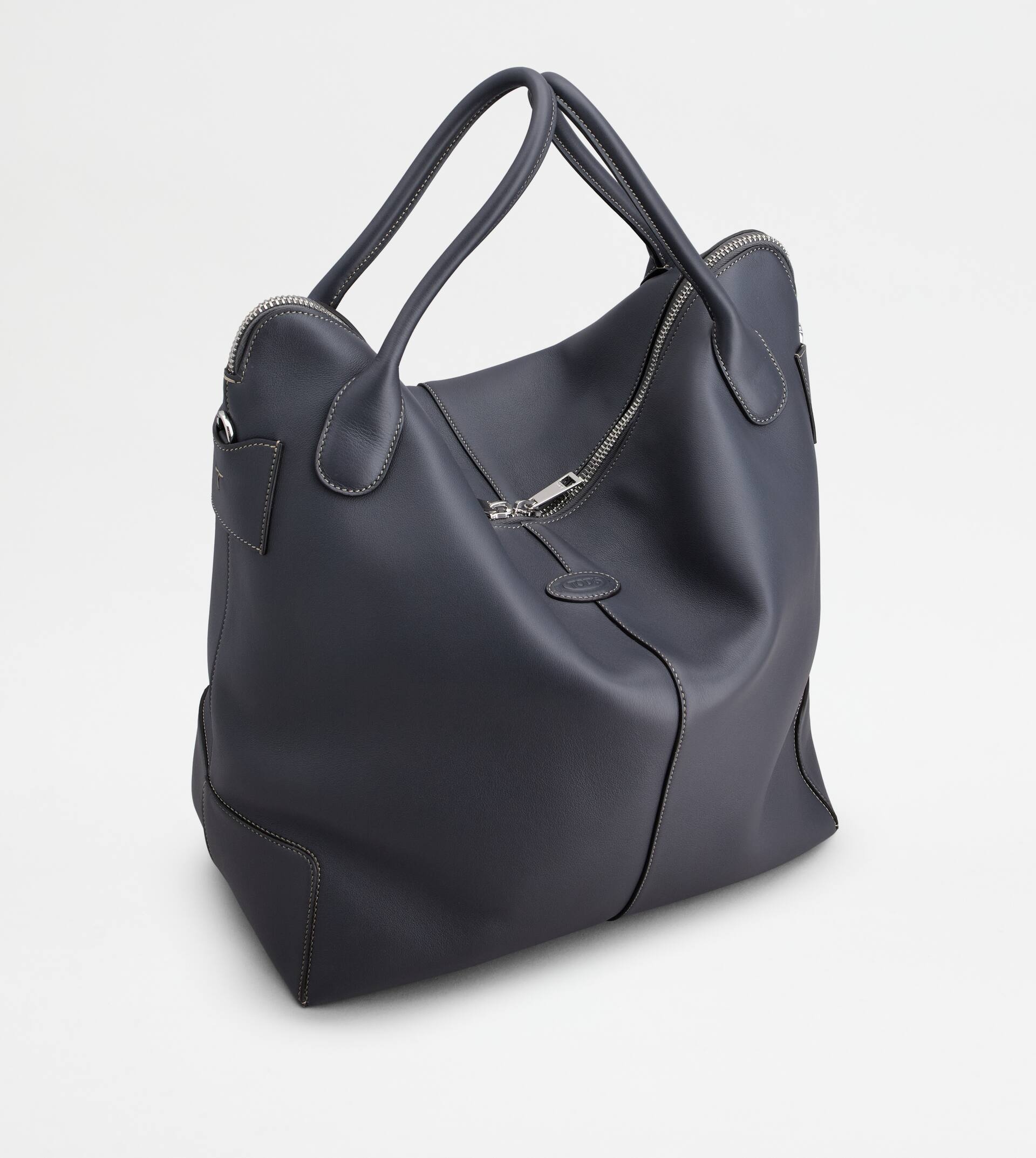 TOD'S DI BAG SWING IN LEATHER LARGE - GREY - 4