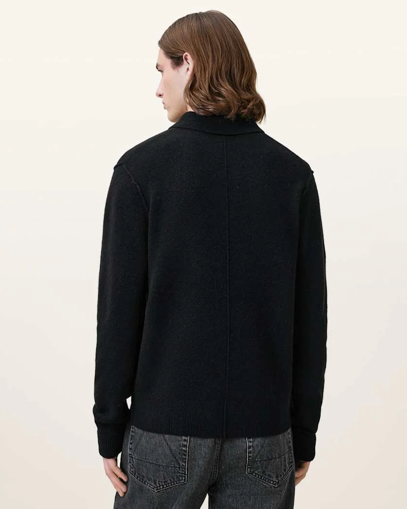 STATTEN LONG SLEEVE RAMSKULL POLO SWEATER - 1