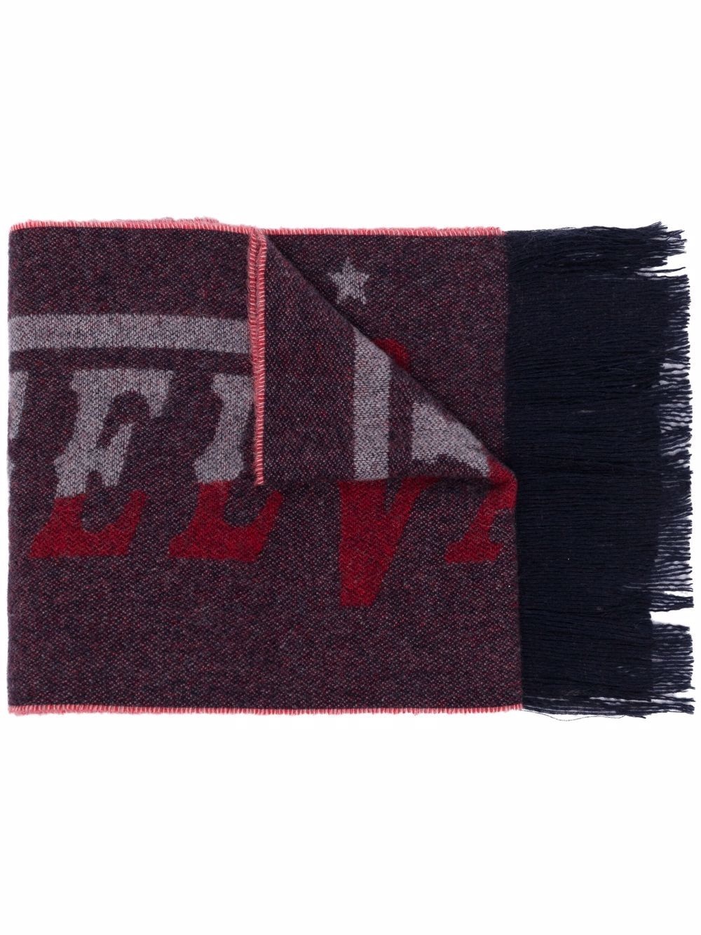 logo intarsia scarf - 1