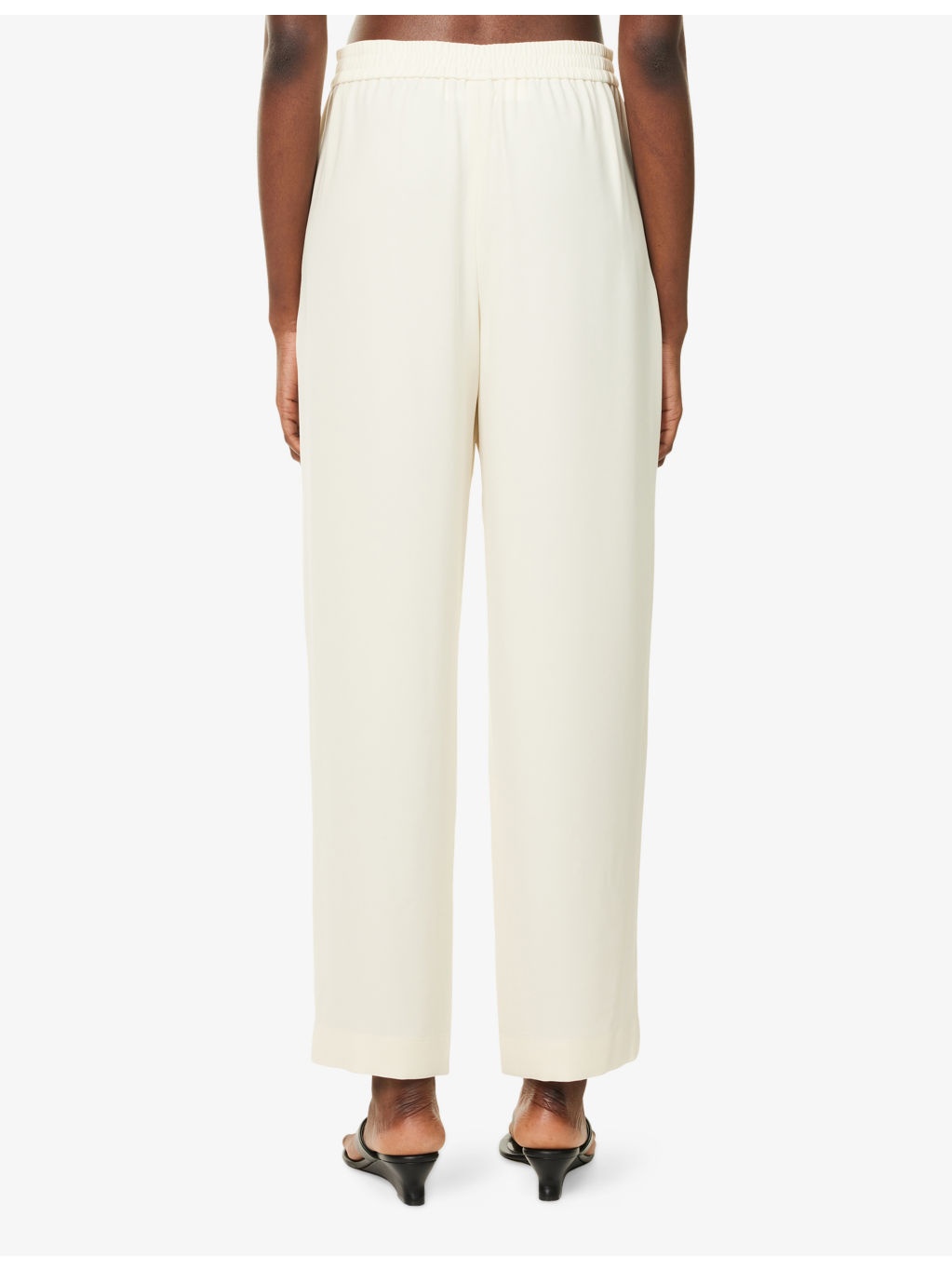 Drawstring Wide-Leg Woven Trousers - 4