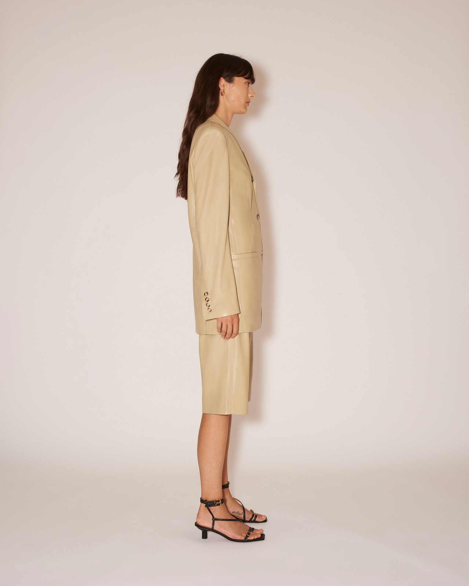 MERSEY - Vegan leather jacket - Pebble - 3